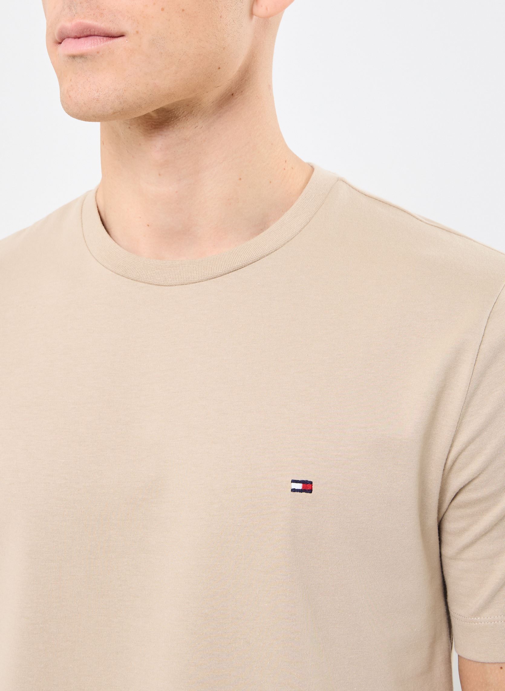 Kurzarm-T-Shirts Ess Seasonal Reg Fit MW0MW39995 herren beige Tommy Hilfiger Kurzarm-T-Shirts Ess Seasonal Reg Fit MW0MW39995 herren beige Sandalwood