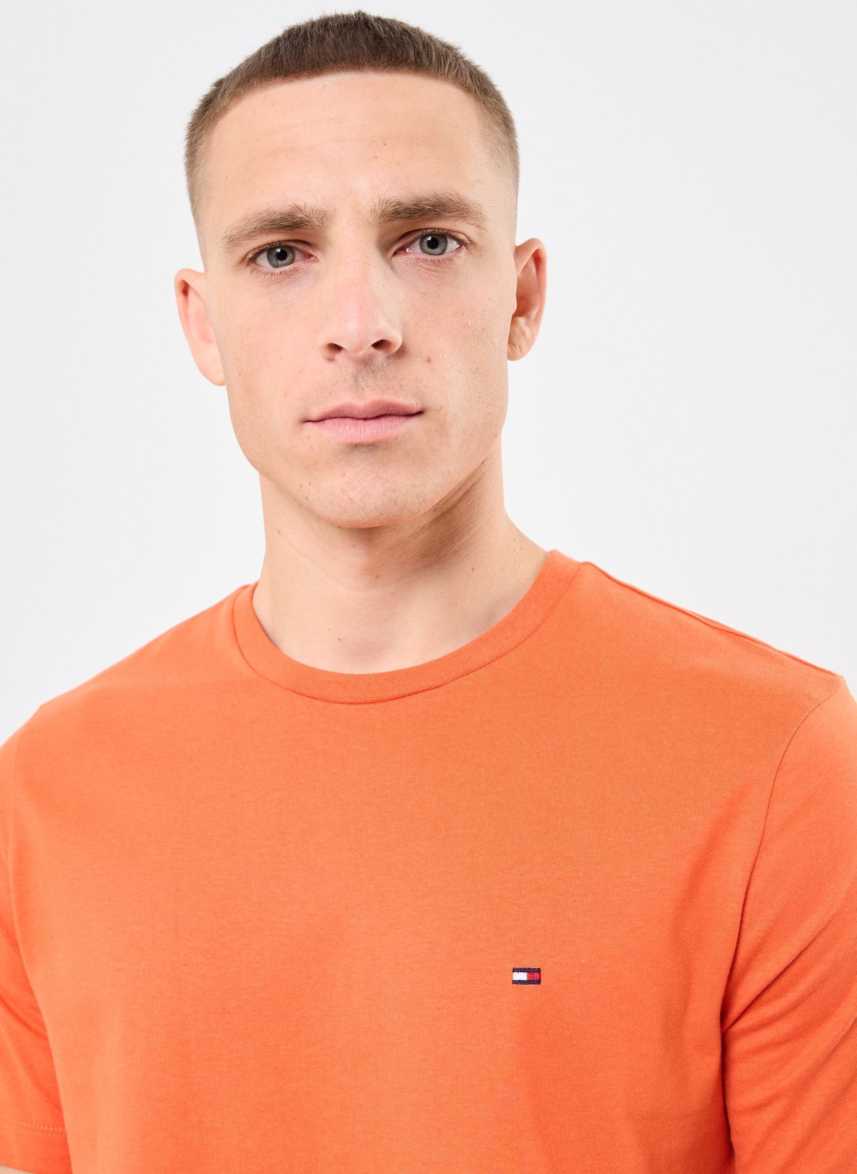 Kurzarm-T-Shirts Ess Seasonal Reg Fit MW0MW39995 herren orange Tommy Hilfiger Kurzarm-T-Shirts Ess Seasonal Reg Fit MW0MW39995 herren orange BRILLIANT ORANGE