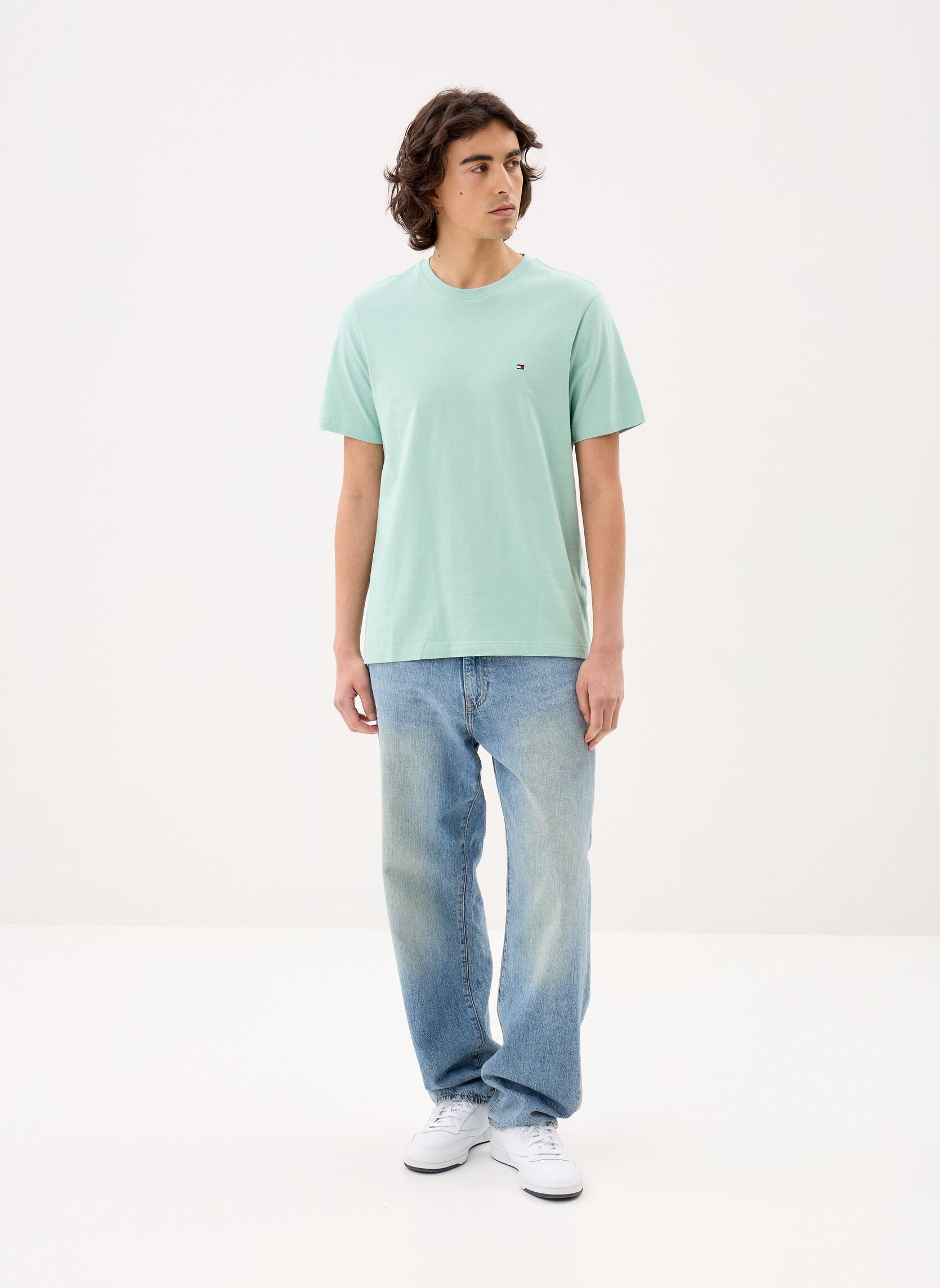 T-shirts met korte mouwen Ess Seasonal Reg Fit MW0MW39995 heren groen Tommy Hilfiger T-shirts met korte mouwen Ess Seasonal Reg Fit MW0MW39995 heren groen CRUSHED MINT