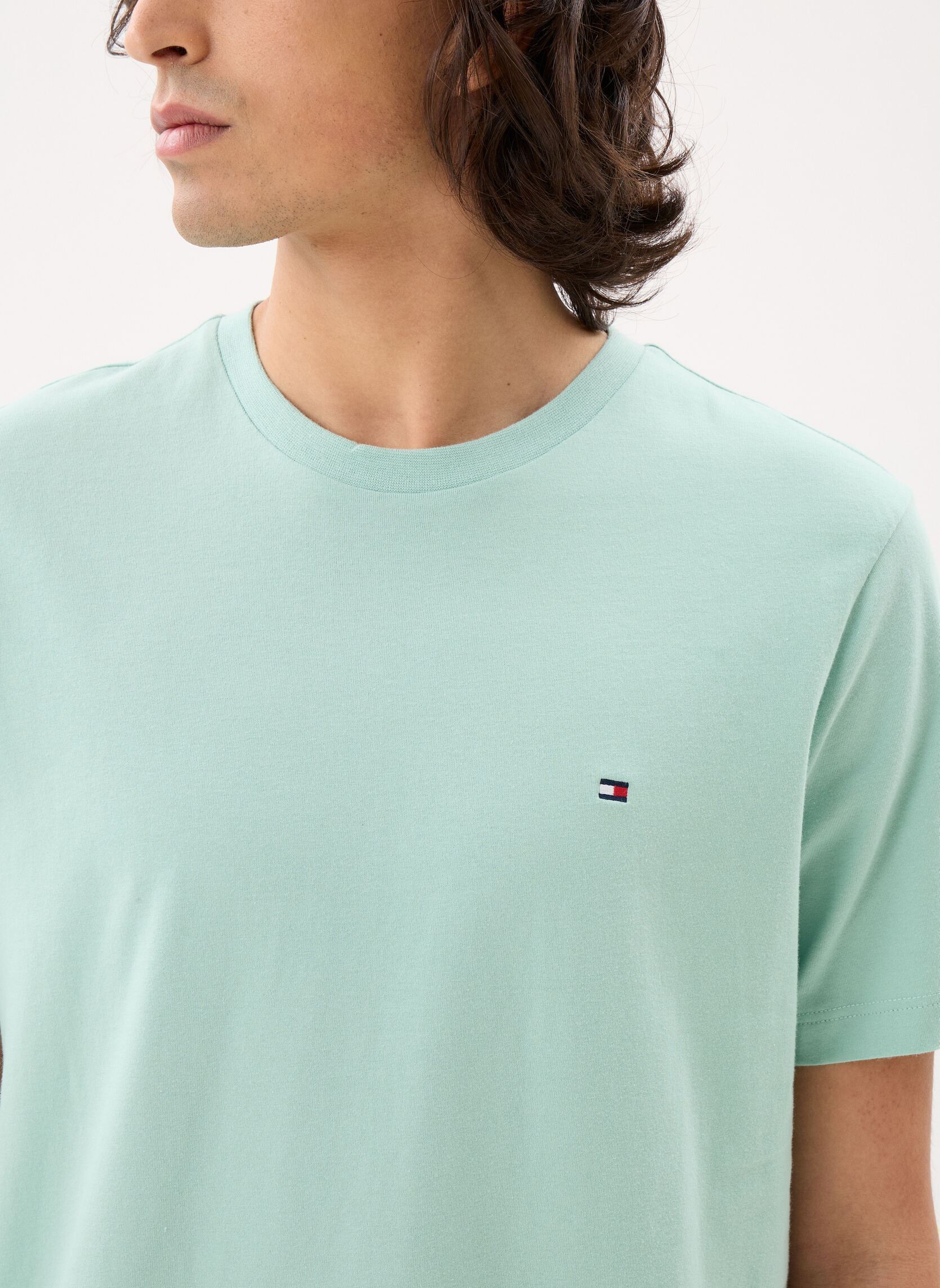 T-shirts met korte mouwen Ess Seasonal Reg Fit MW0MW39995 heren groen Tommy Hilfiger T-shirts met korte mouwen Ess Seasonal Reg Fit MW0MW39995 heren groen CRUSHED MINT