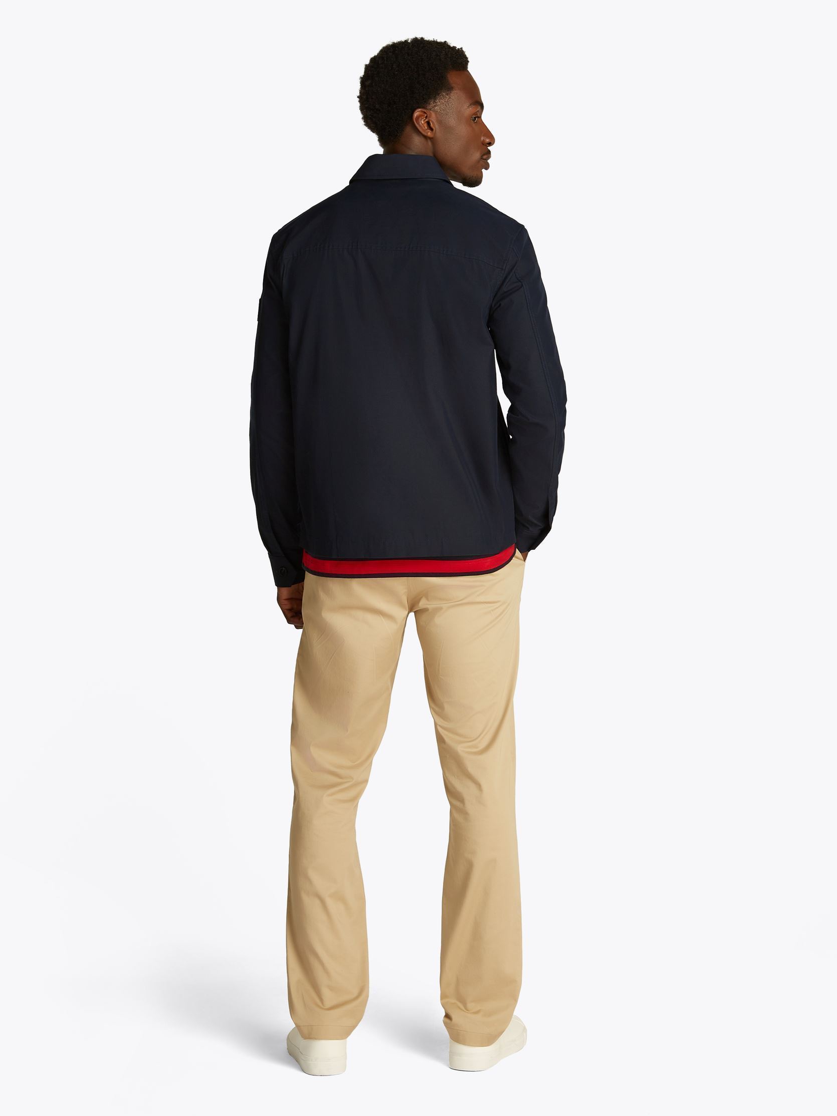 Chemises Cotton Nylon Shirt J MW0MW38712 homme bleu Tommy Hilfiger Chemises Cotton Nylon Shirt J MW0MW38712 homme bleu DESERT SKY