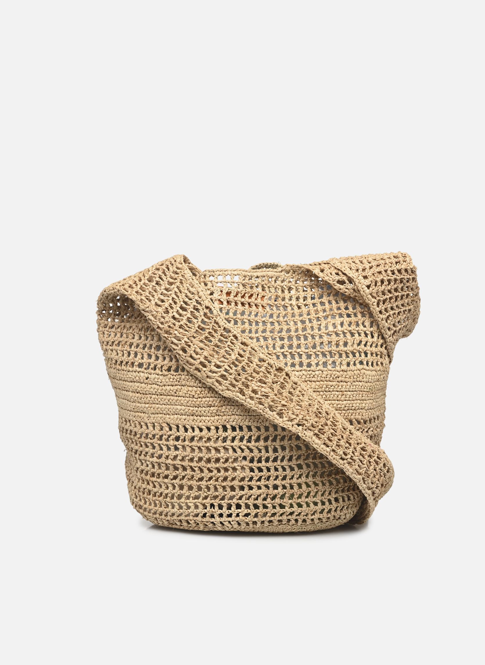 Umhängetaschen Sac Hobo Raphia damen beige Vanessa Bruno Umhängetaschen Sac Hobo Raphia damen beige SABLE/NOIR
