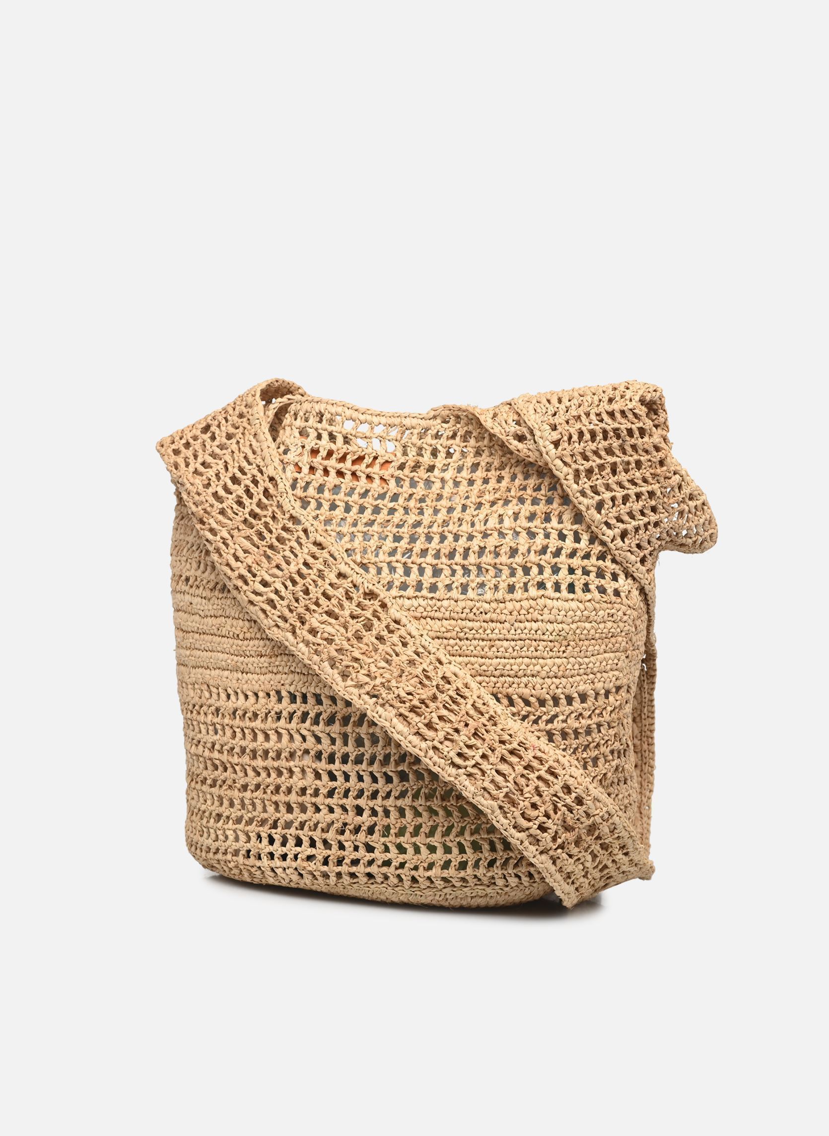 Umhängetaschen Sac Hobo Raphia damen beige Vanessa Bruno Umhängetaschen Sac Hobo Raphia damen beige SABLE/NOIR
