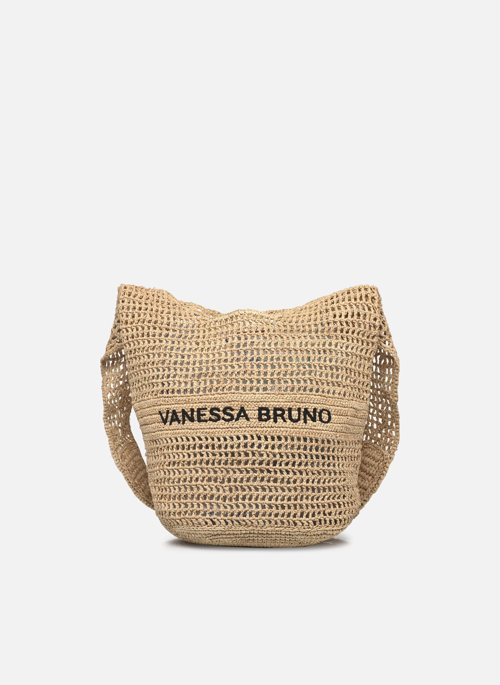 Umhängetaschen Sac Hobo Raphia damen beige Vanessa Bruno Umhängetaschen Sac Hobo Raphia damen beige SABLE/NOIR