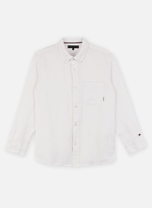Tommy Hilfiger Lange mouw overhemden Linen Blend Relaxed KB0KB09550 jongens wit