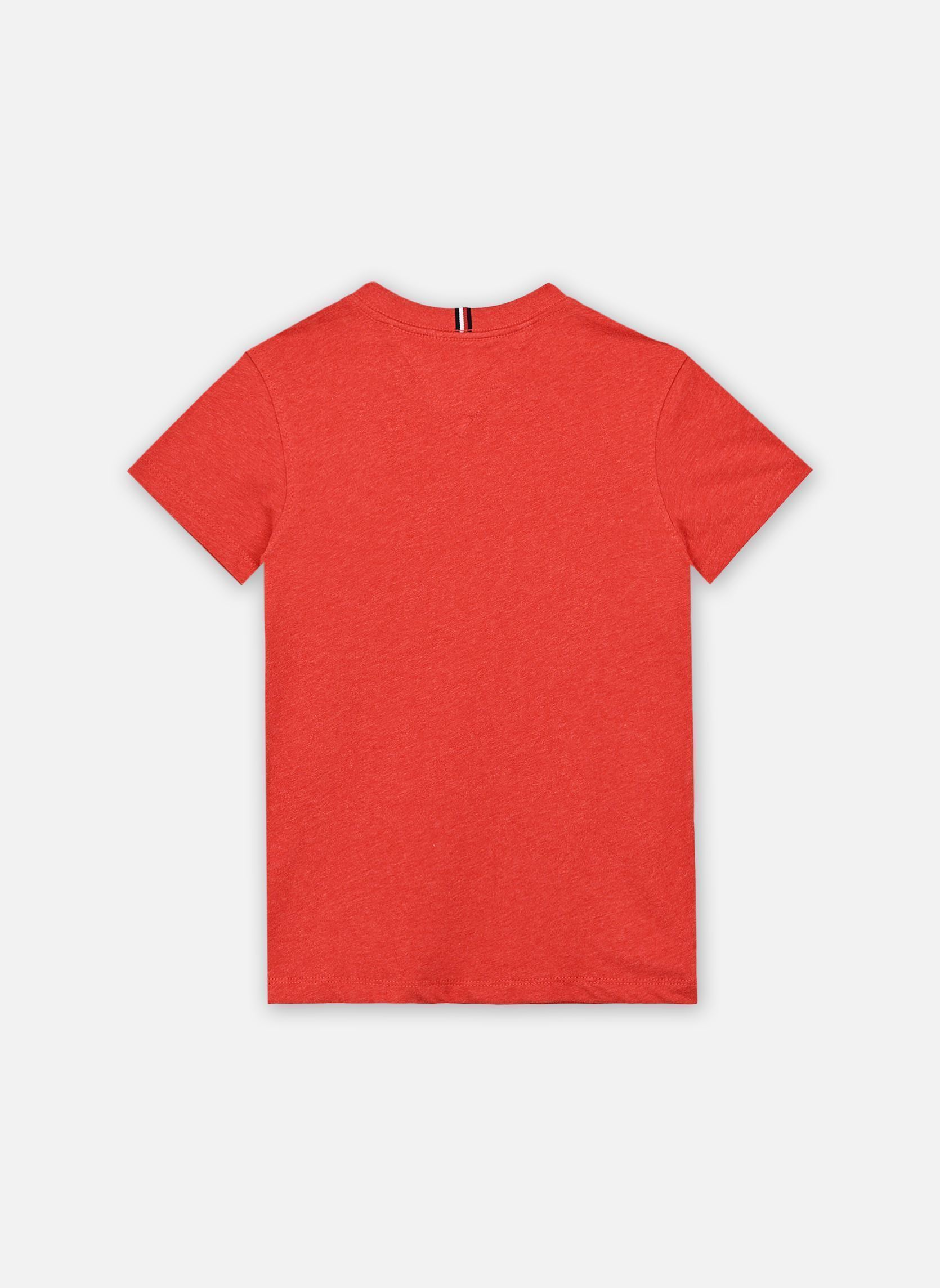 T-shirt a maniche corte Essential Cotton Tee bambino rosa Tommy Hilfiger T-shirt a maniche corte Essential Cotton Tee bambino rosa APPLE RED HEATHER