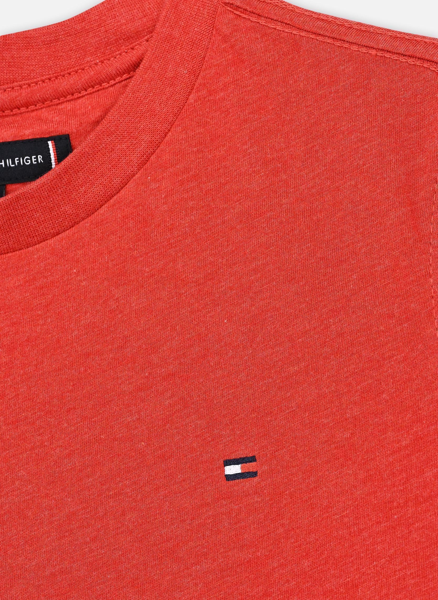 T-shirt a maniche corte Essential Cotton Tee bambino rosa Tommy Hilfiger T-shirt a maniche corte Essential Cotton Tee bambino rosa APPLE RED HEATHER
