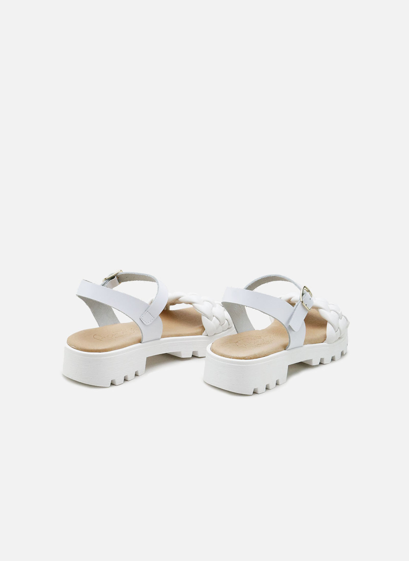 Sandales AGA15085-TRENZA-BLANCO femme blanc Eli 1957 Sandales AGA15085-TRENZA-BLANCO femme blanc Blanc