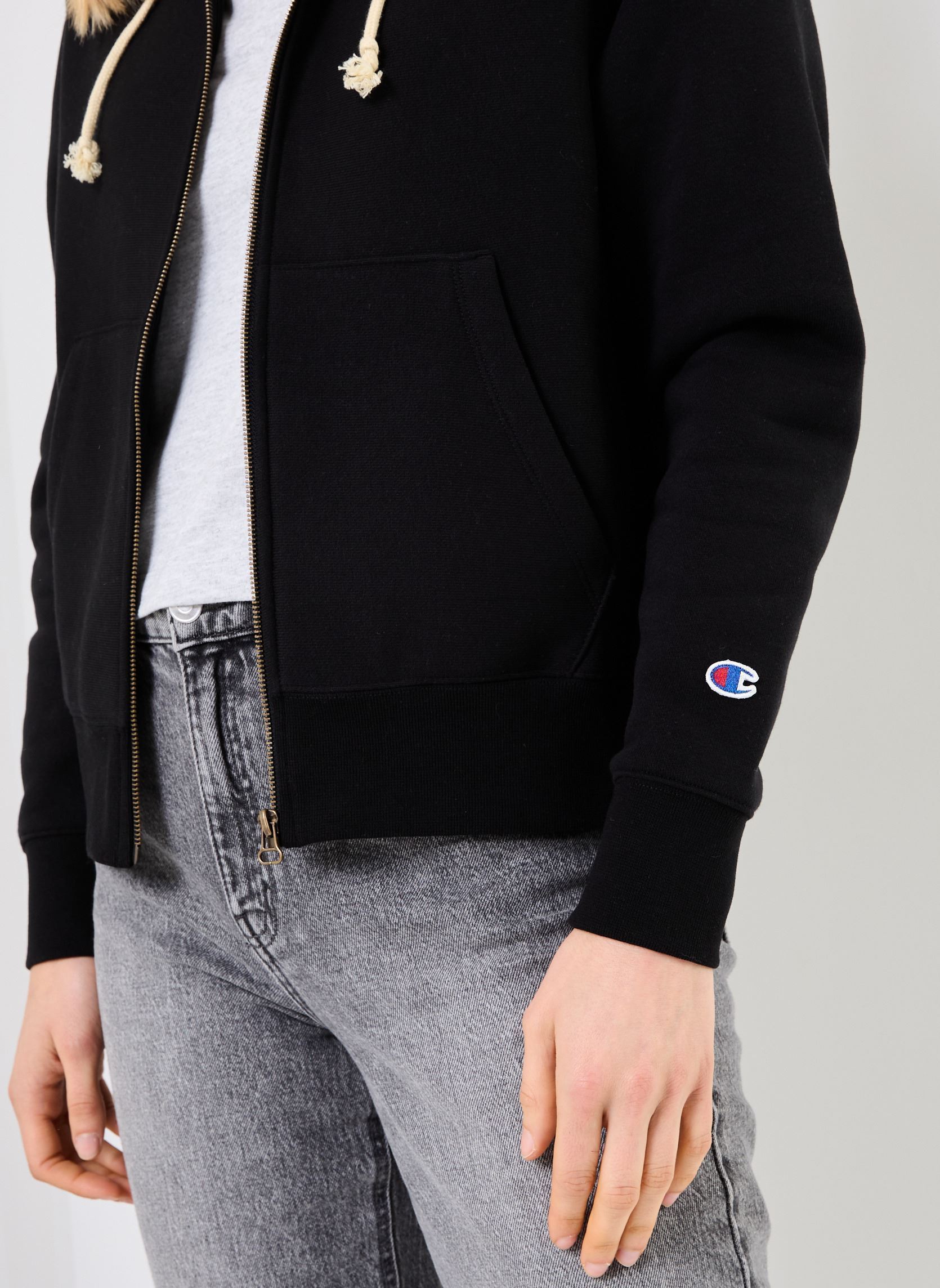 Sweats zippés 117870 femme noir Champion Sweats zippés 117870 femme noir KK001