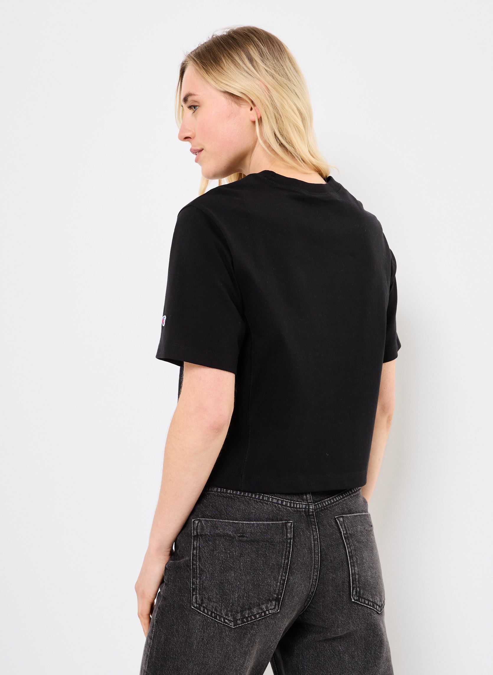 Kurzarm-T-Shirts 117874 damen schwarz Champion Kurzarm-T-Shirts 117874 damen schwarz KK001