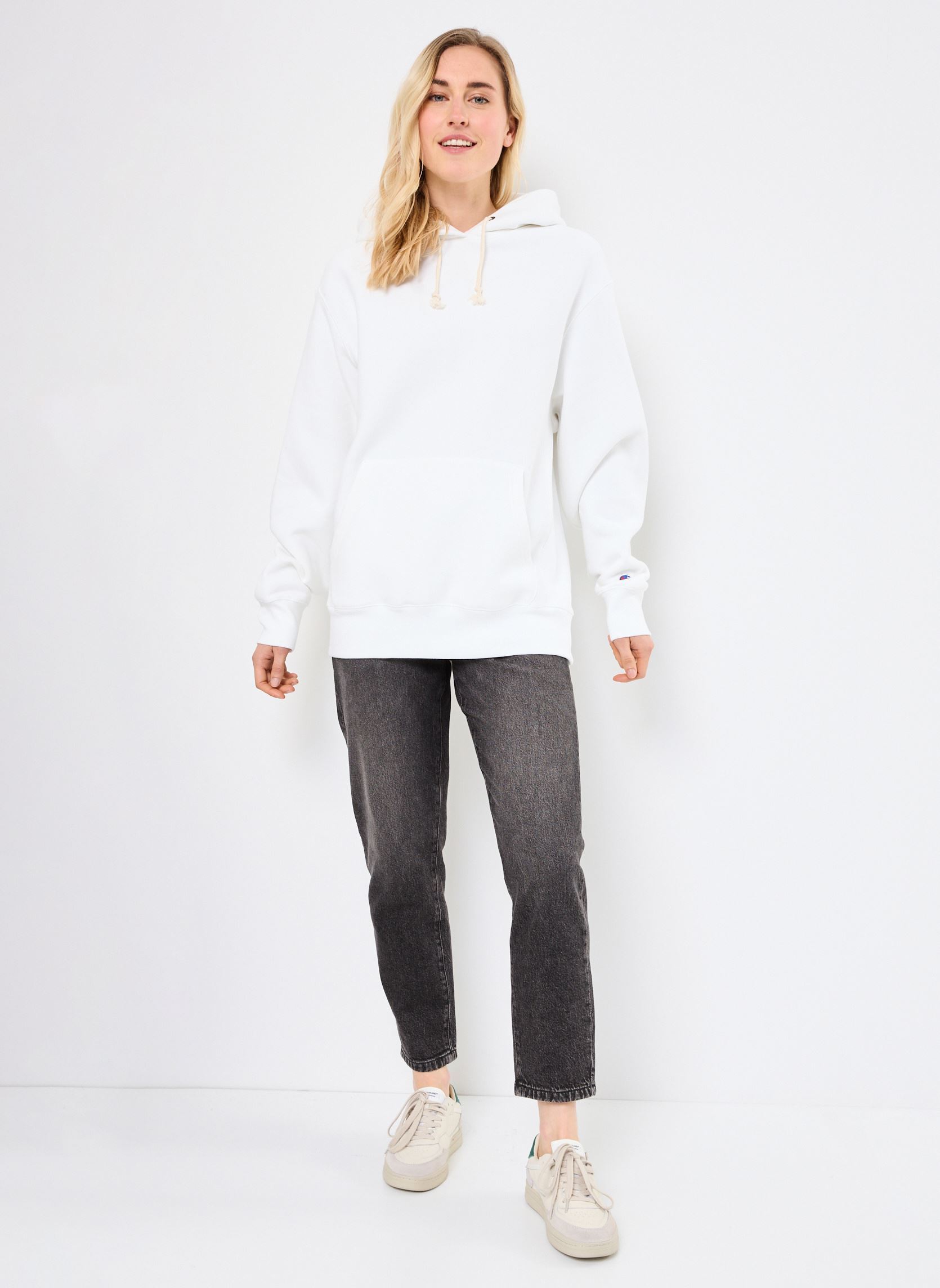 Kapuzenpullover 220705 damen weiß Champion Kapuzenpullover 220705 damen weiß WW001