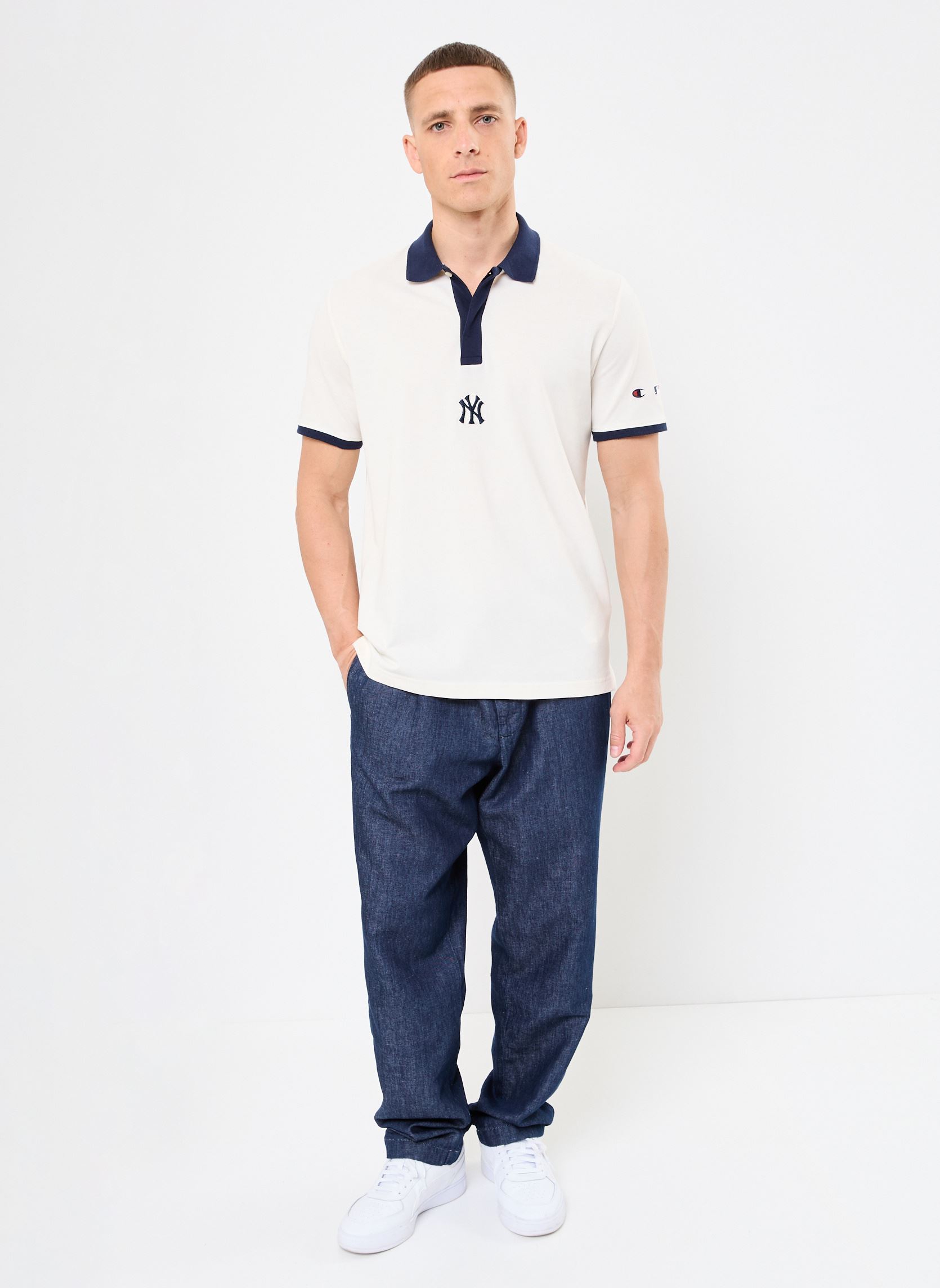 Polo a maniche corte 221044 uomo bianco Champion Polo a maniche corte 221044 uomo bianco WW049