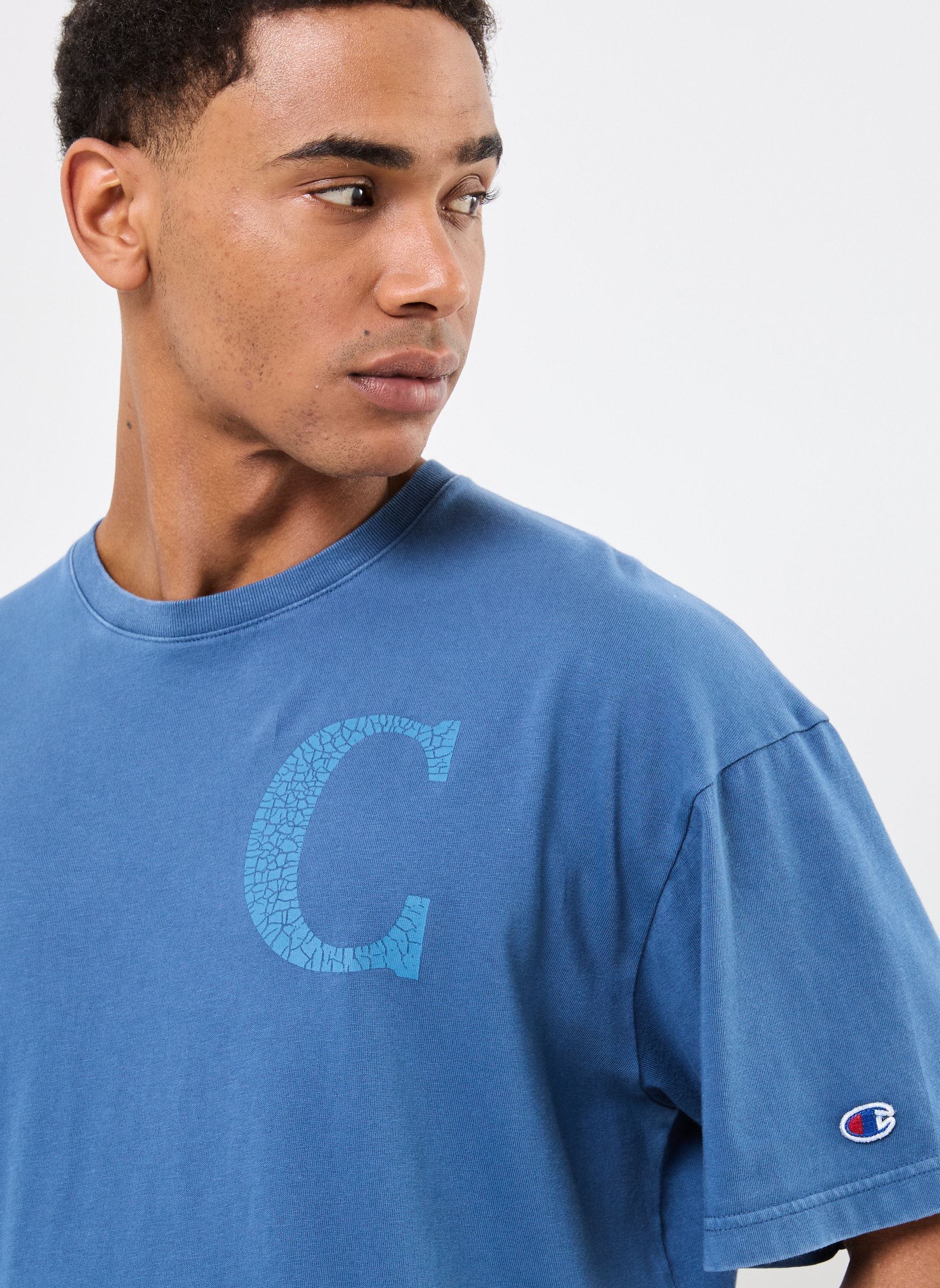 Tee-shirts manches courtes 221250 homme bleu Champion Tee-shirts manches courtes 221250 homme bleu BS189