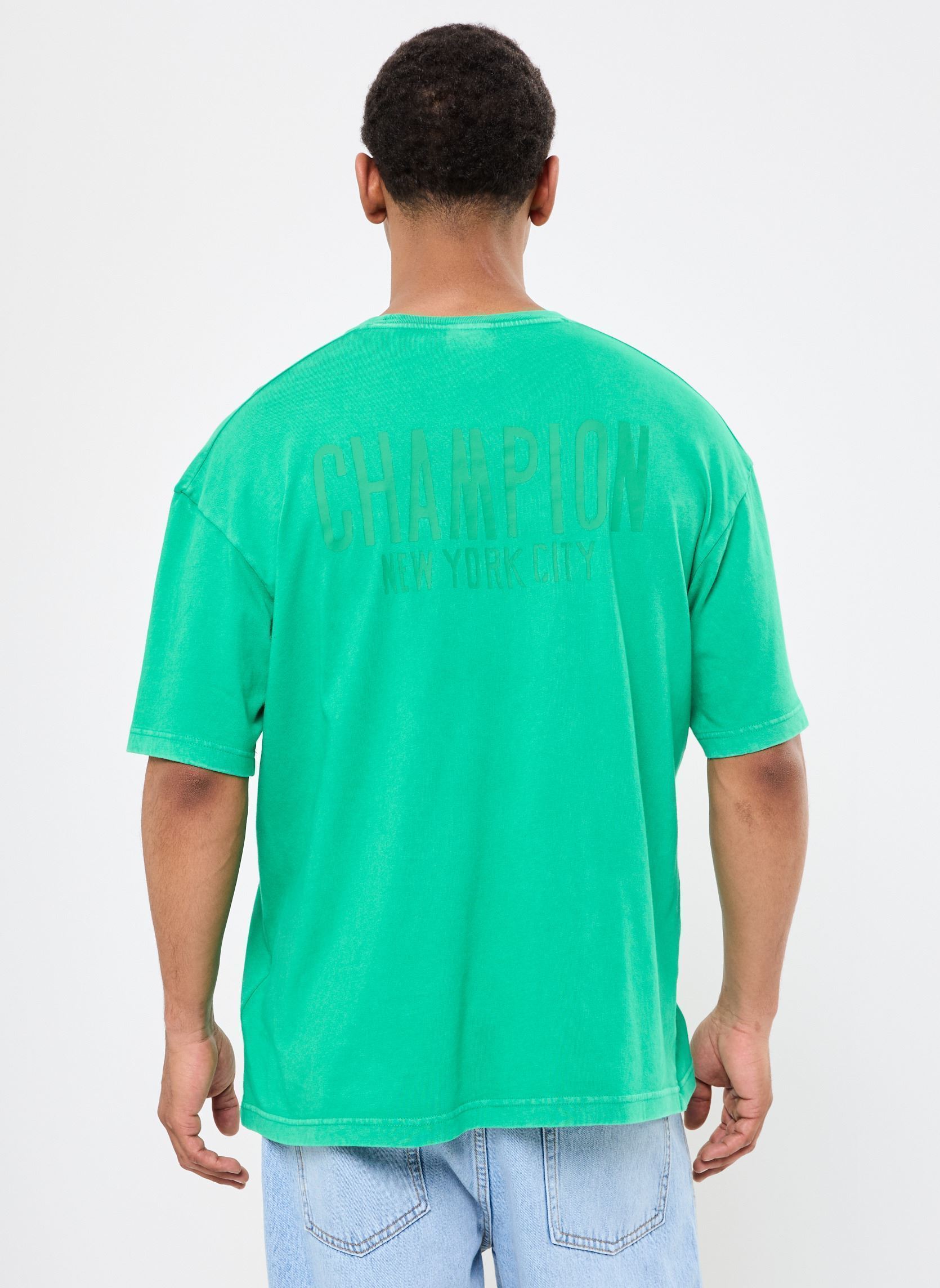 Tee-shirts manches courtes 221250 homme vert Champion Tee-shirts manches courtes 221250 homme vert GS130