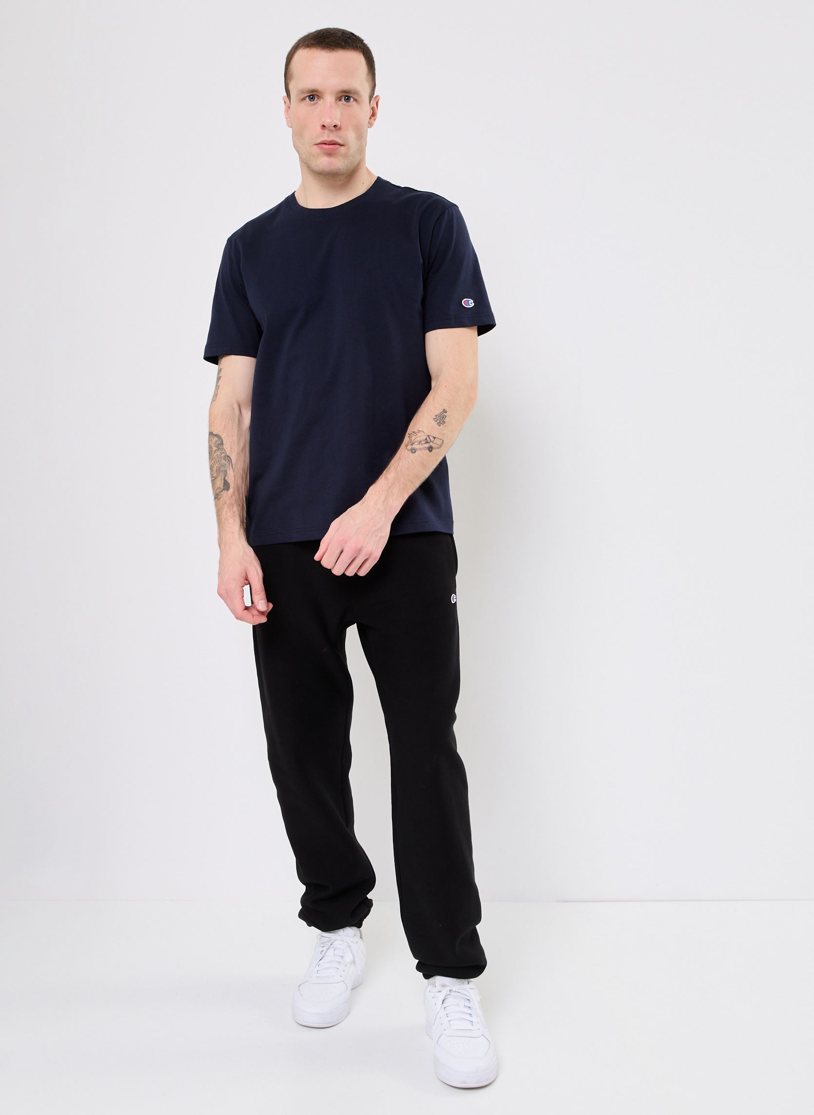 Tee-shirts manches courtes 220761 homme bleu Champion Tee-shirts manches courtes 220761 homme bleu BS501