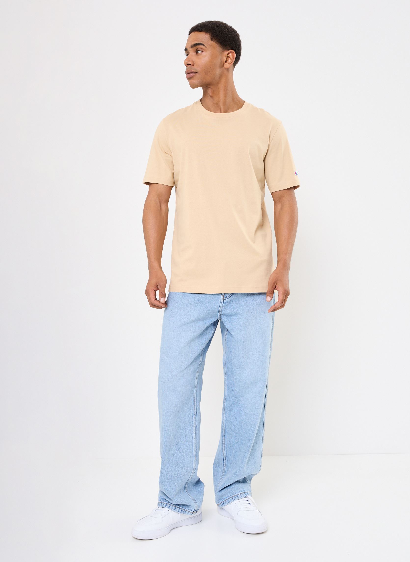 T-shirt a maniche corte 220761 uomo beige Champion T-shirt a maniche corte 220761 uomo beige MS091