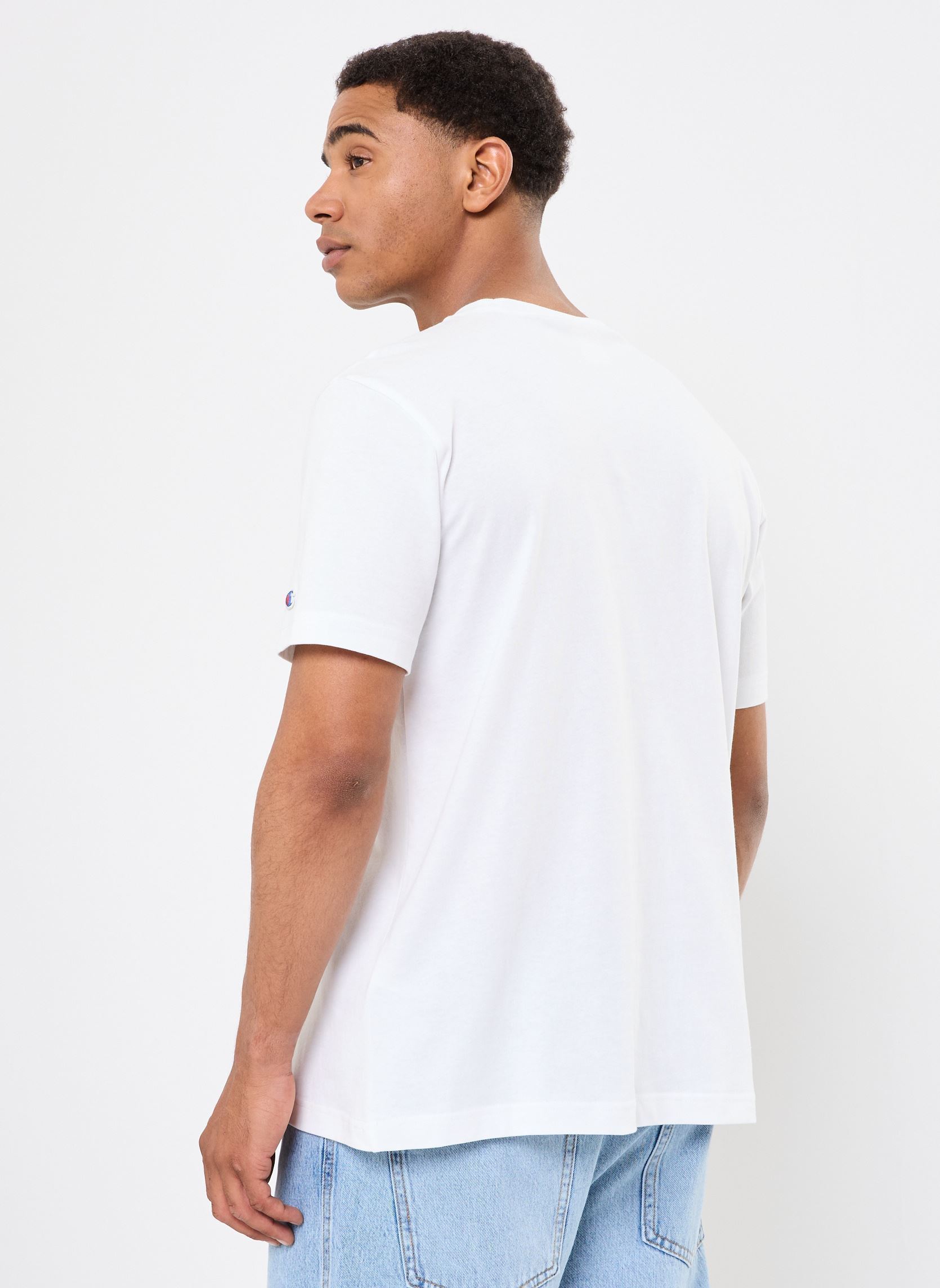 Kurzarm-T-Shirts 220761 herren weiß Champion Kurzarm-T-Shirts 220761 herren weiß WW001
