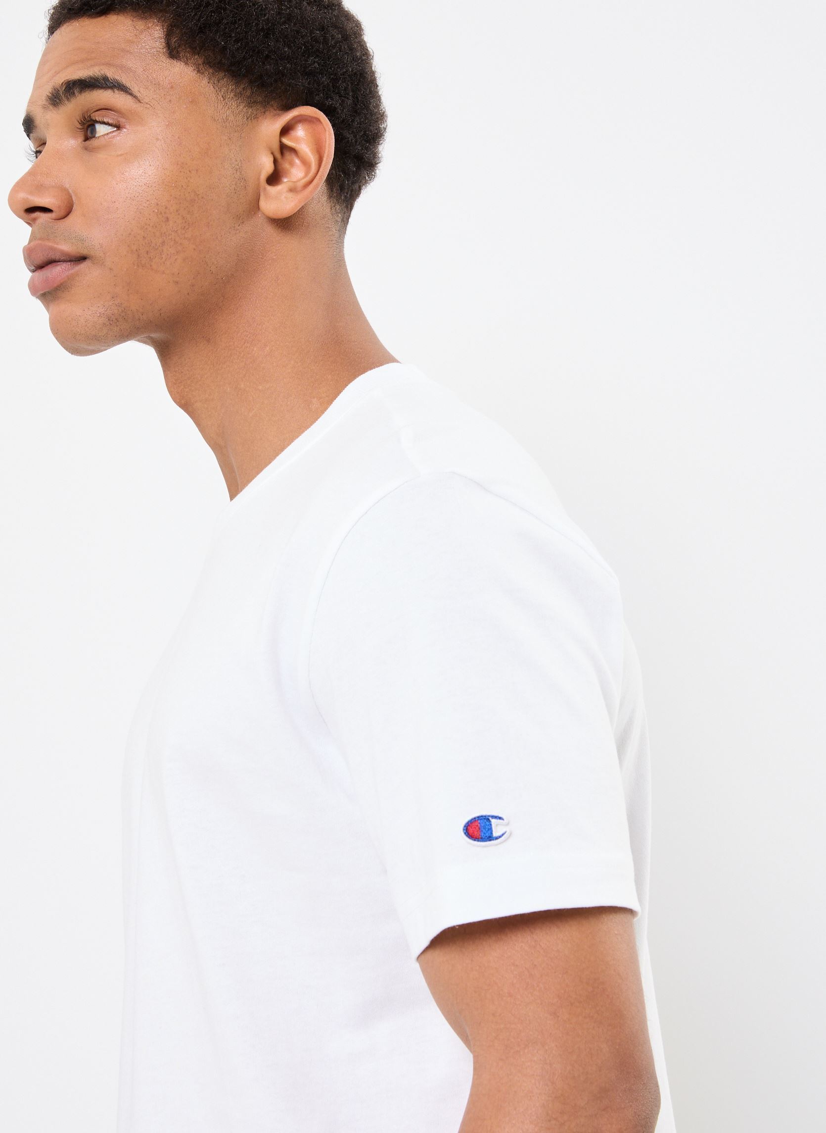 Kurzarm-T-Shirts 220761 herren weiß Champion Kurzarm-T-Shirts 220761 herren weiß WW001