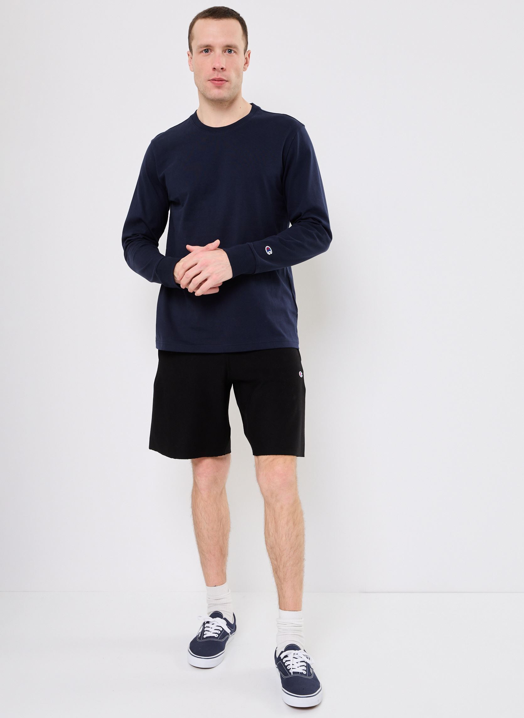 Tee-shirts manches longues 221164 homme bleu Champion Tee-shirts manches longues 221164 homme bleu BS501