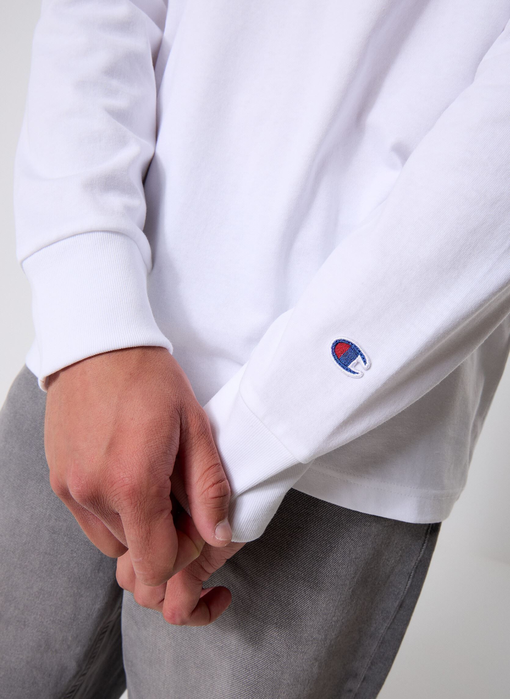 Tee-shirts manches longues 221164 homme blanc Champion Tee-shirts manches longues 221164 homme blanc WW001