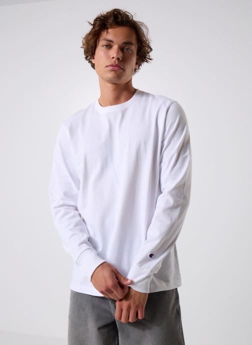 Champion T-shirts met lange mouwen 221164 heren wit