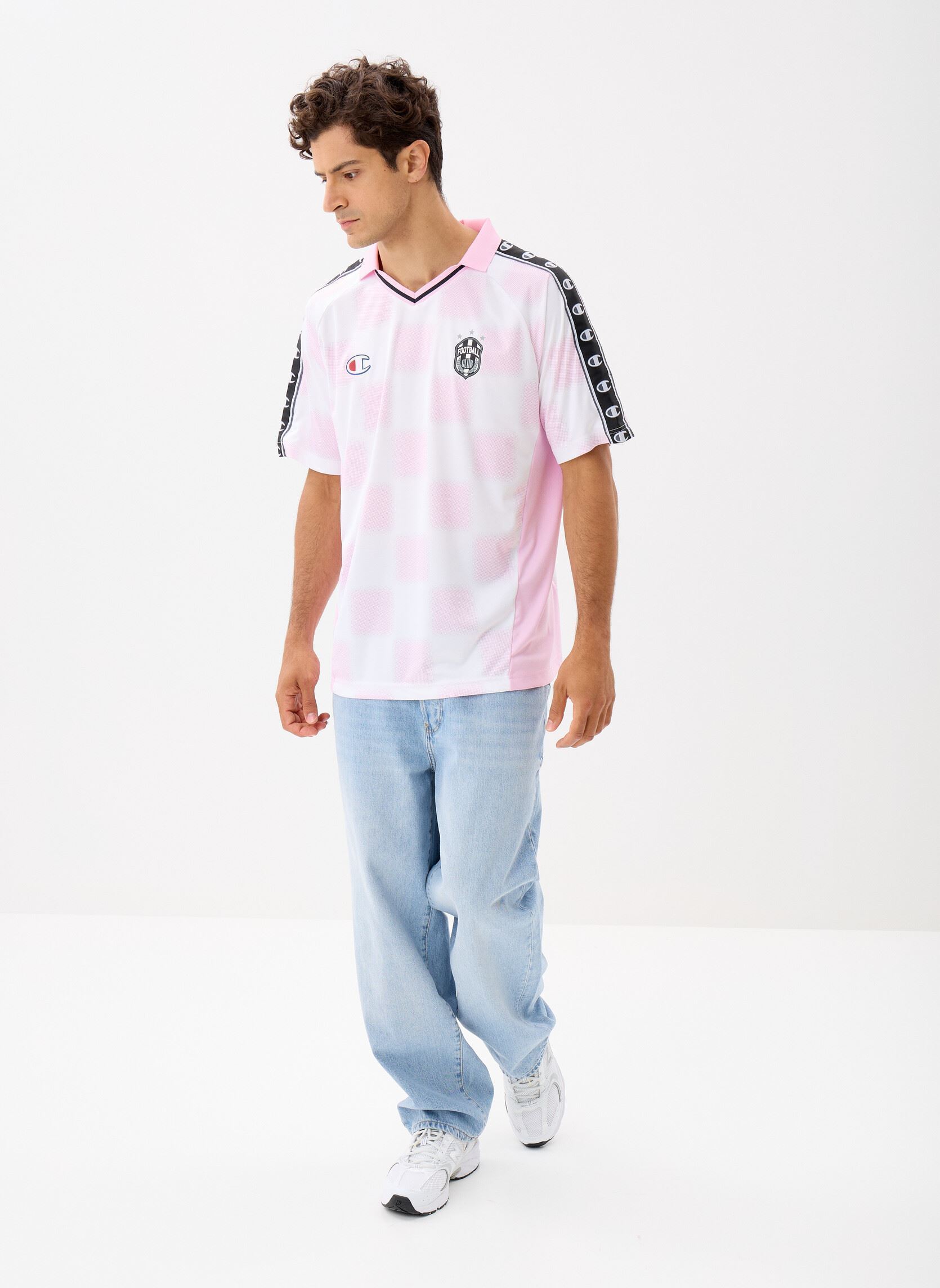 Tee-shirts manches courtes 221854 homme rose Champion Tee-shirts manches courtes 221854 homme rose WL005