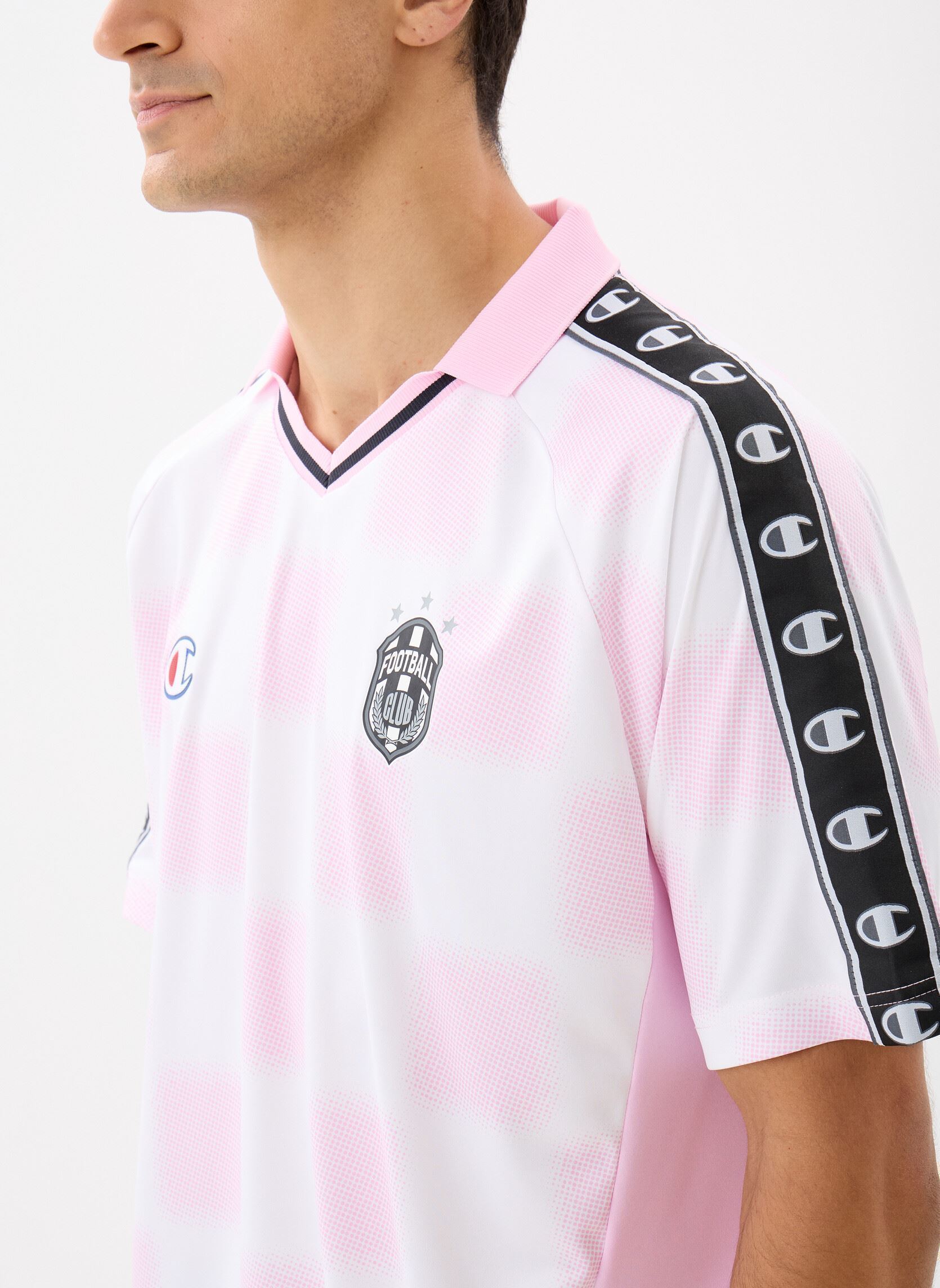 Tee-shirts manches courtes 221854 homme rose Champion Tee-shirts manches courtes 221854 homme rose WL005