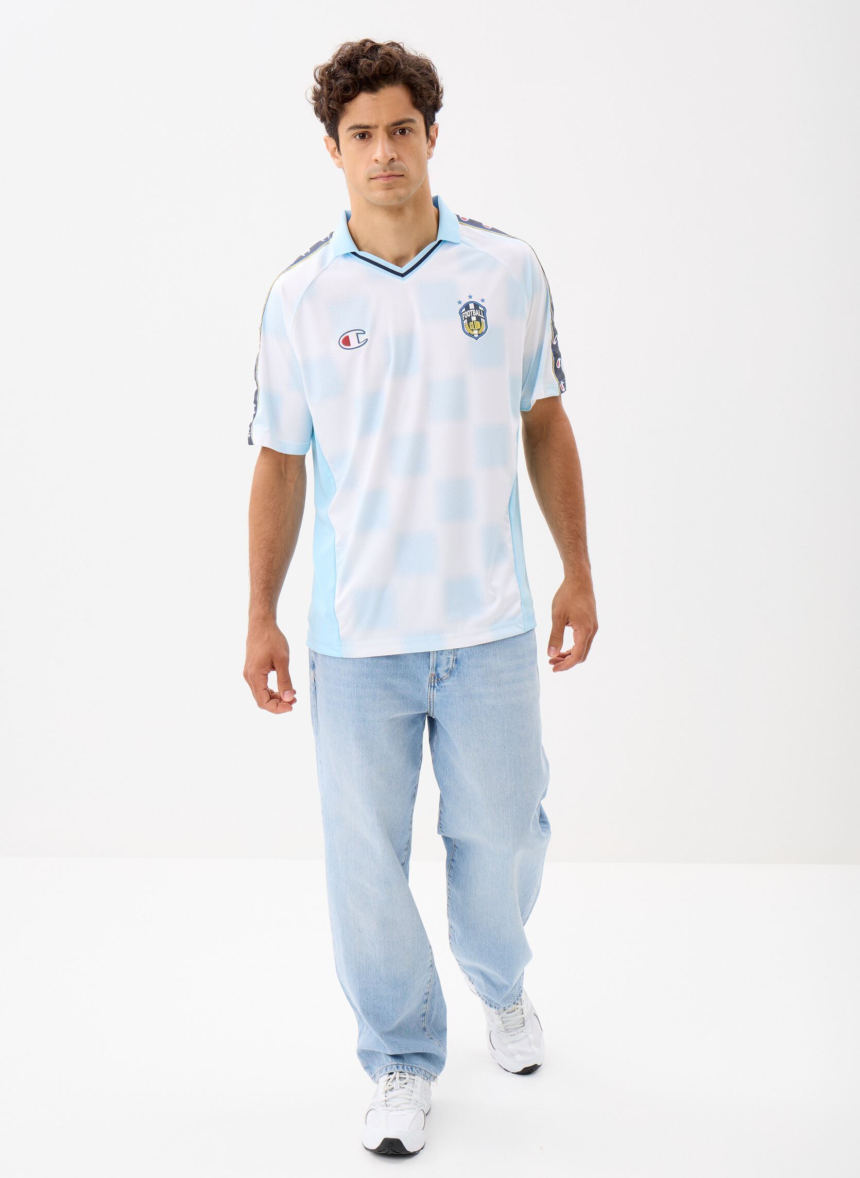 Kurzarm-T-Shirts 221854 herren blau Champion Kurzarm-T-Shirts 221854 herren blau WL011