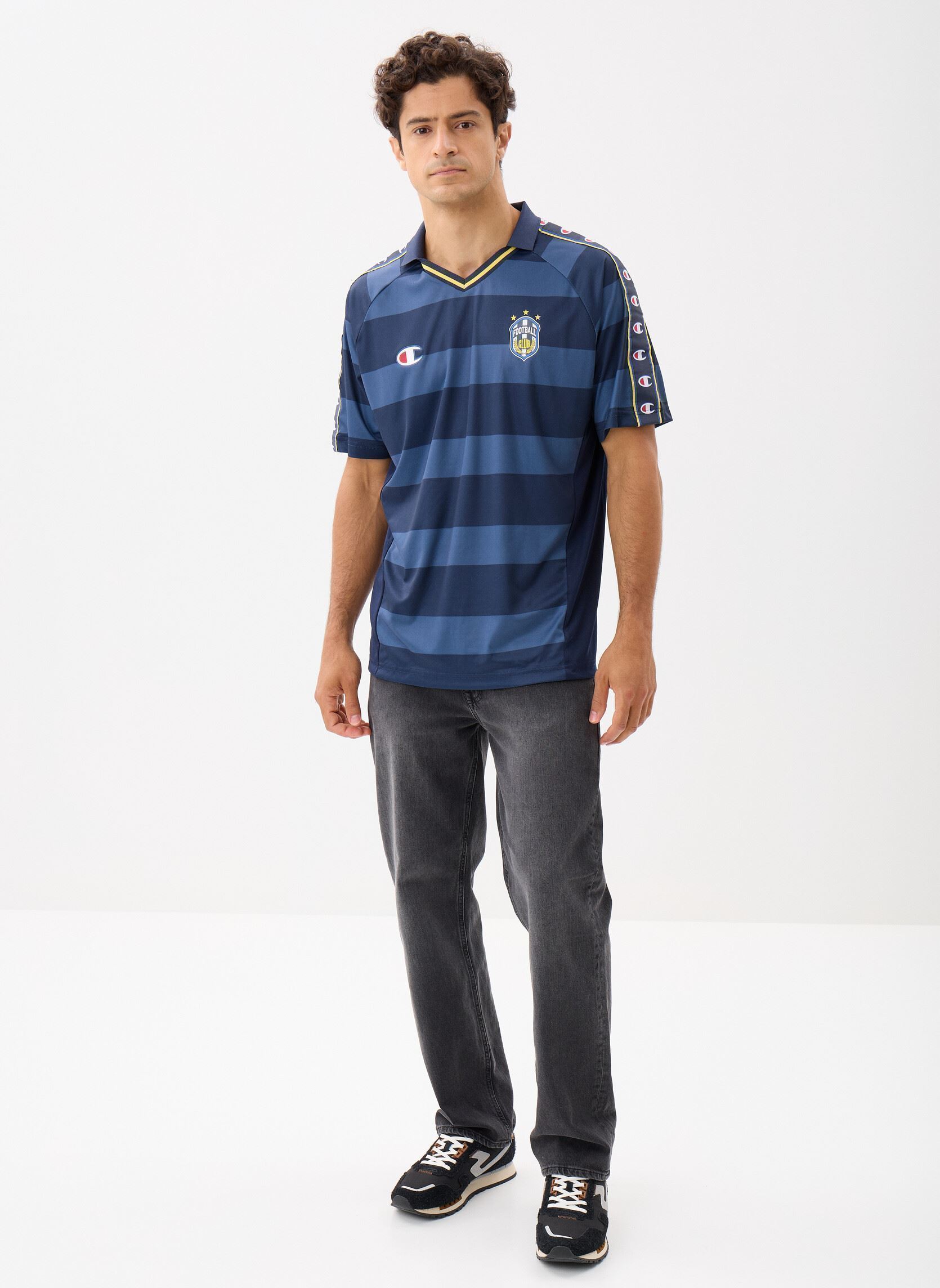 Kurzarm-T-Shirts 221854 herren blau Champion Kurzarm-T-Shirts 221854 herren blau WL001