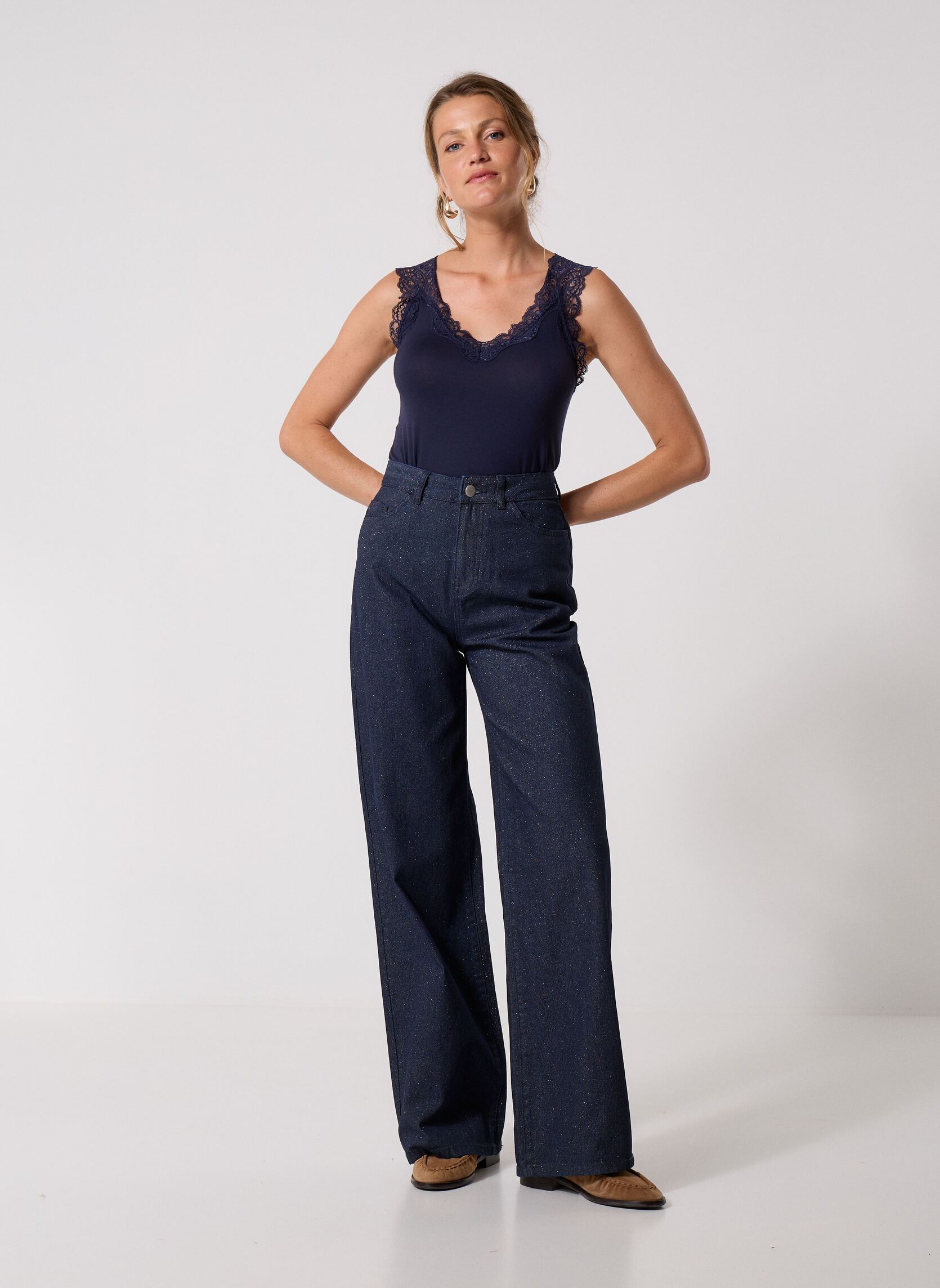 Débardeurs DANIA 2 femme bleu MADE BY Débardeurs DANIA 2 femme bleu NIGH SKY