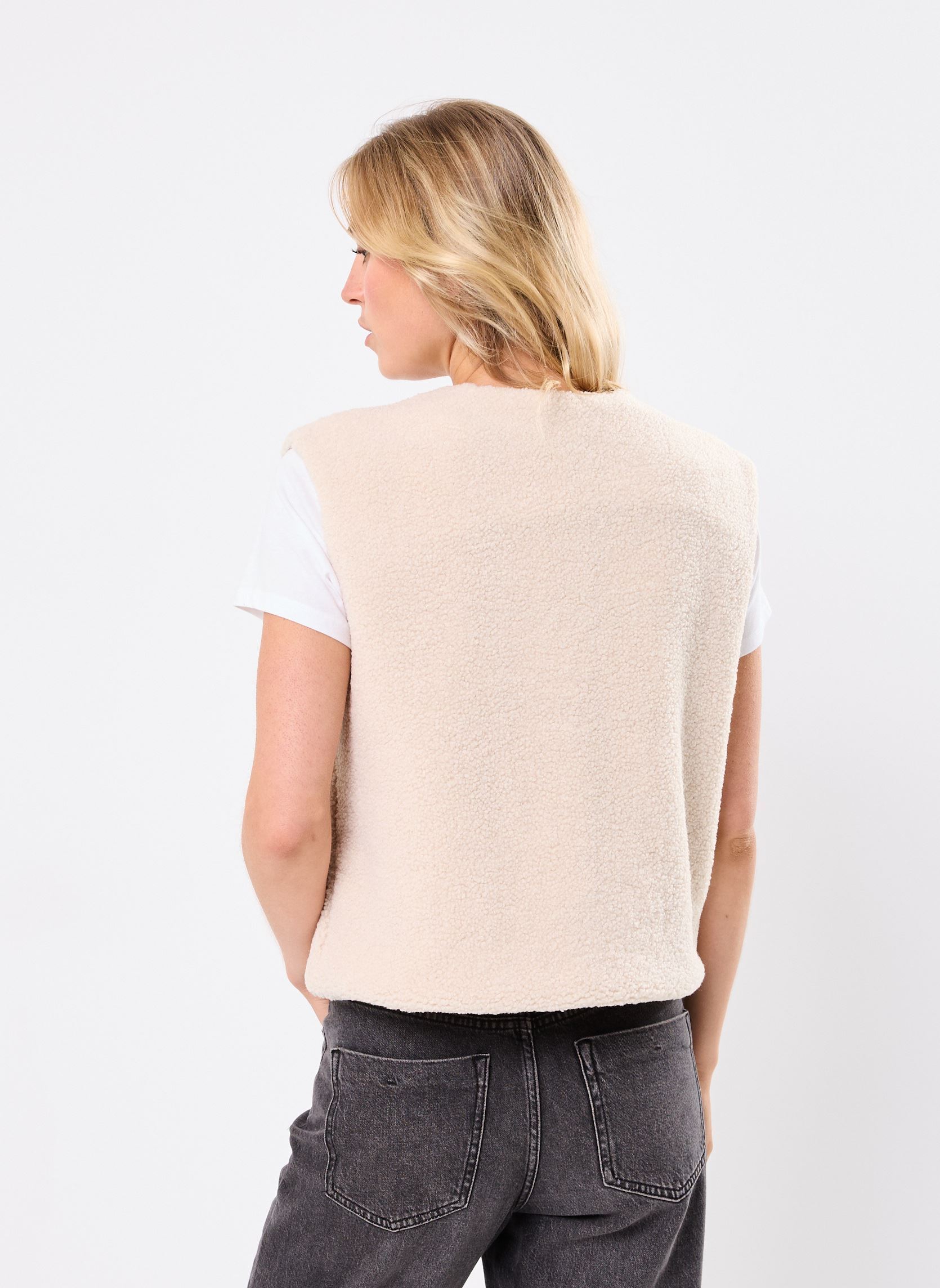 Gilets MA-SHERPA2 réversible femme beige Georgia Rose Gilets MA-SHERPA2 réversible femme beige ECRU