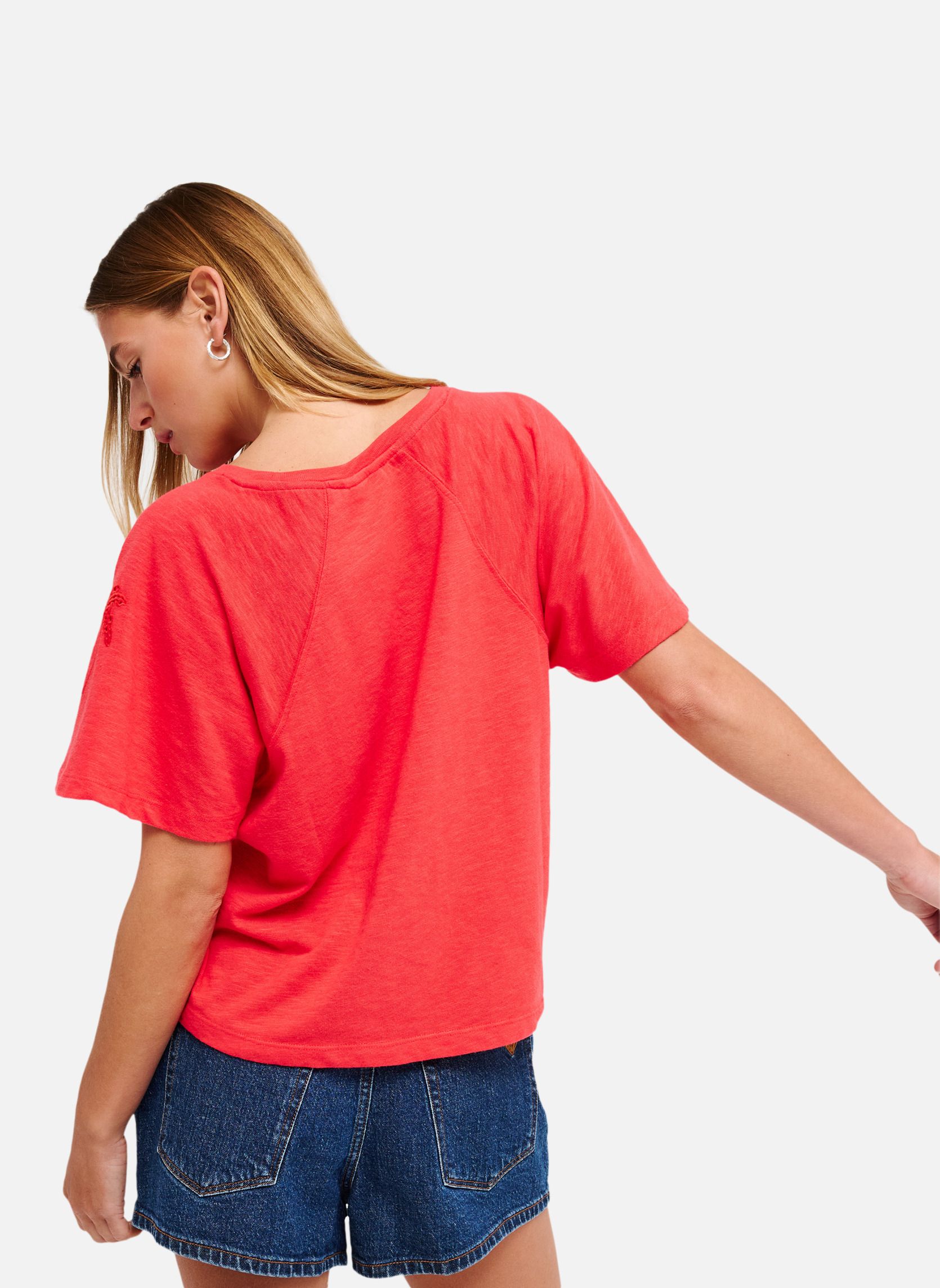 Roxy Tee-shirts Time For Palm Tree femme rouge | Sarenza France