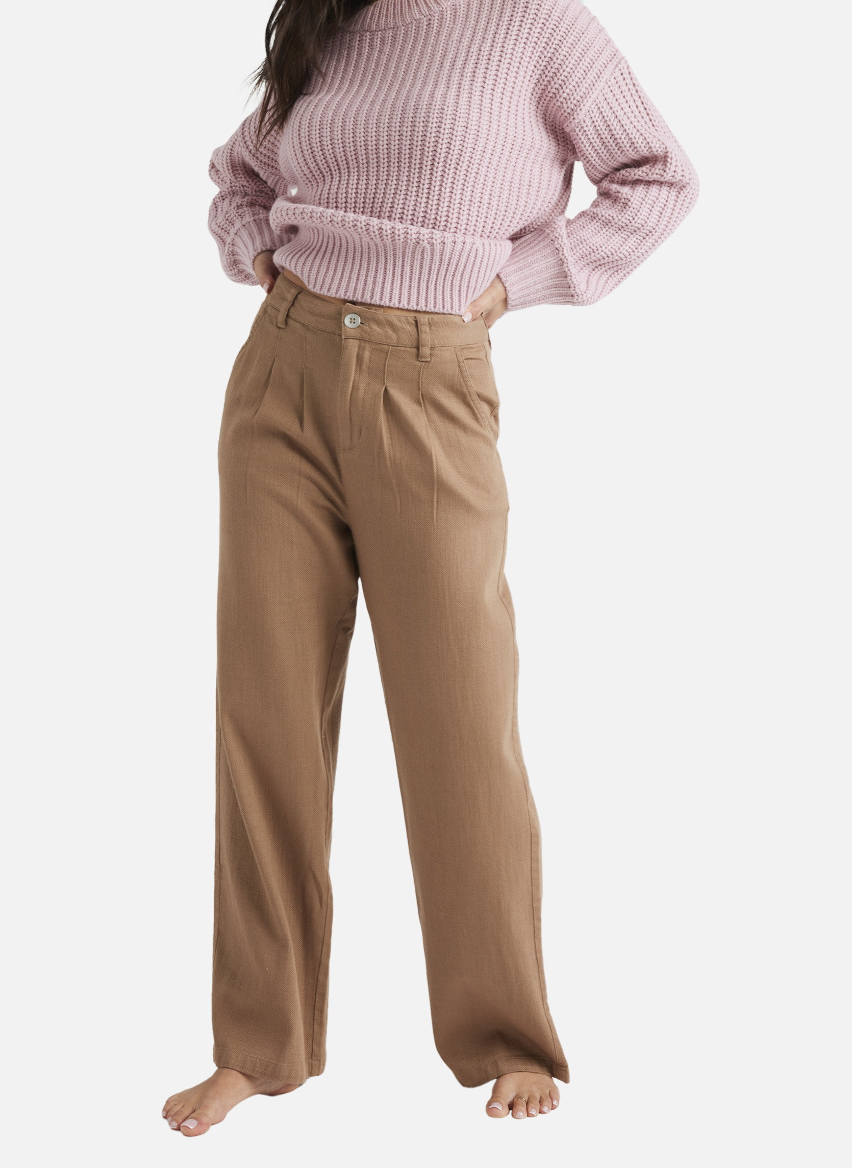 Pantalons droit Attractive Light femme marron Roxy Pantalons droit Attractive Light femme marron Marron