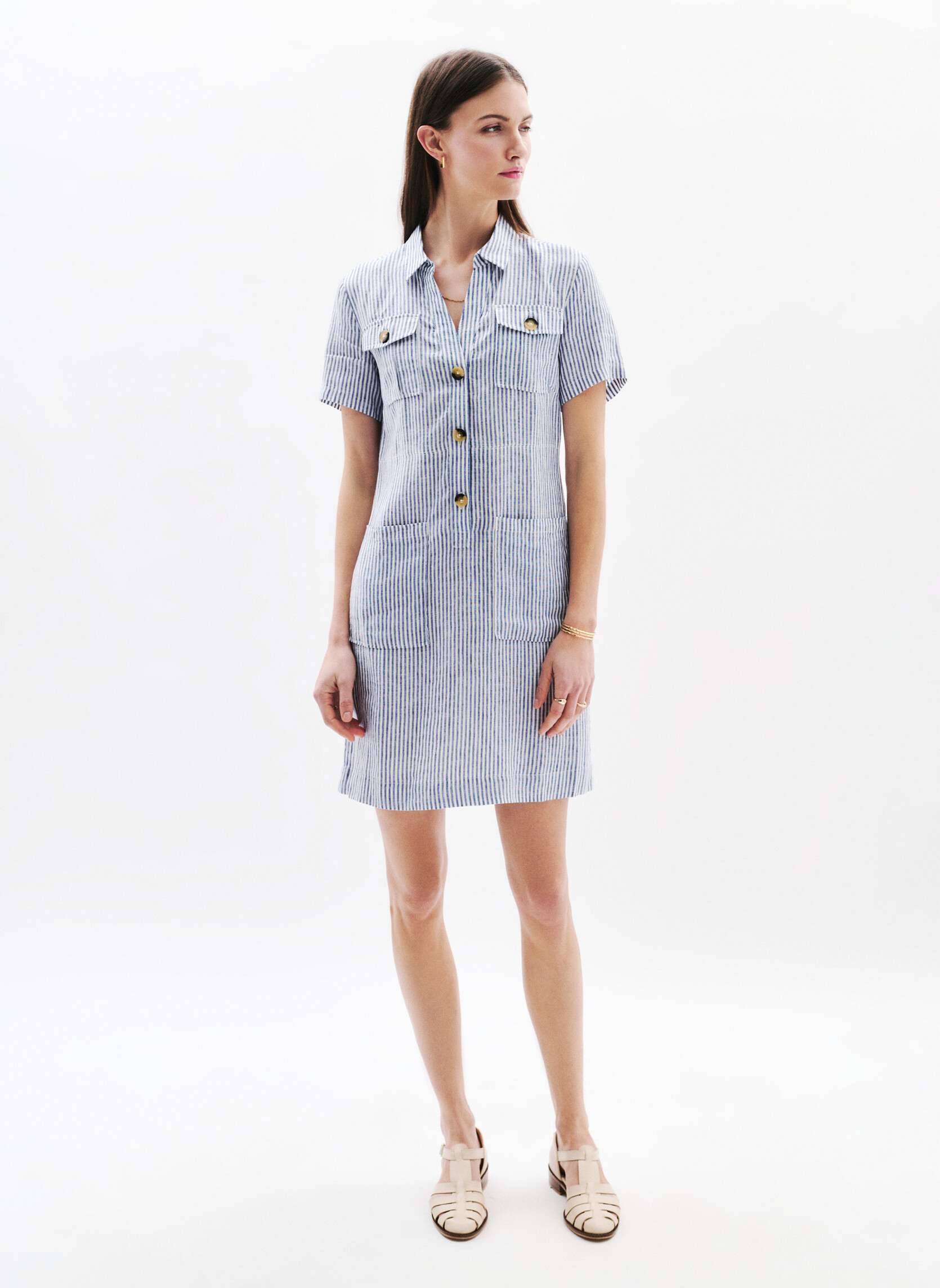 Robes 251R-LAURE1 femme bleu Caroll Robes 251R-LAURE1 femme bleu Bleu
