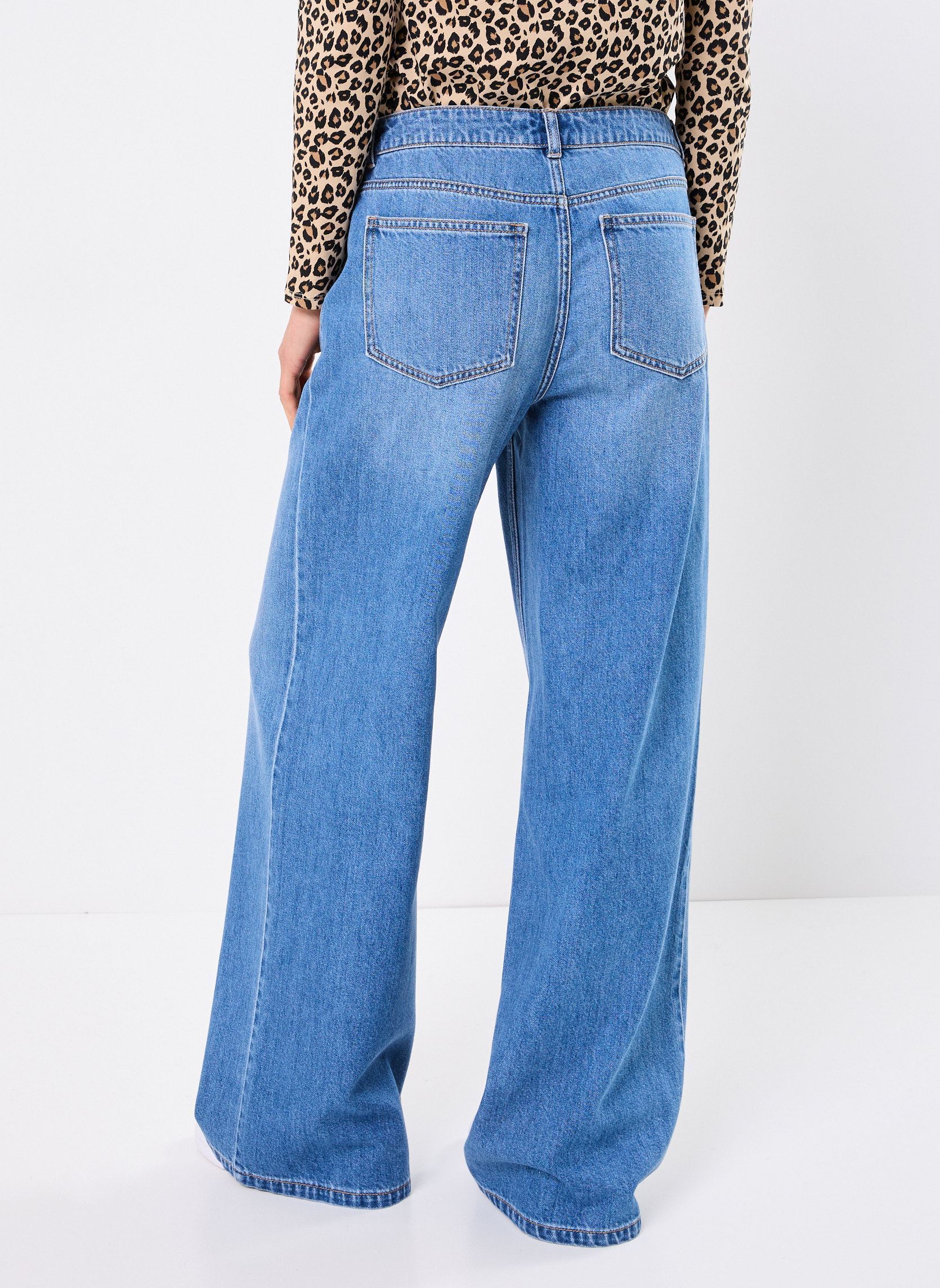 Wijde jeans / Flared Jeans PALEG dames blauw MADE BY Wijde jeans / Flared Jeans PALEG dames blauw DENIM STONE