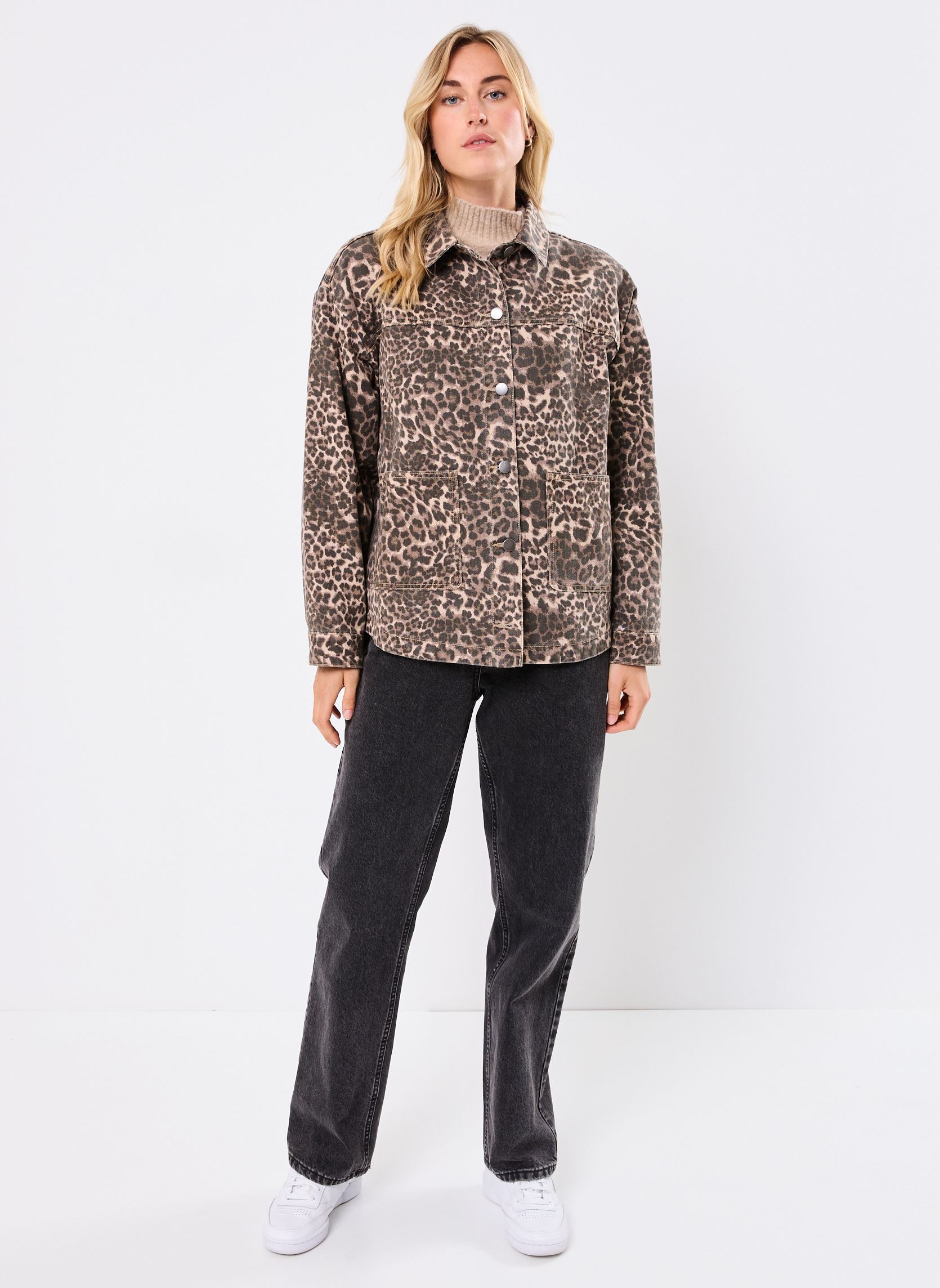 Vestes de blazer VELEO femme marron MADE BY Vestes de blazer VELEO femme marron LEOPARD BEIGE_MARRON