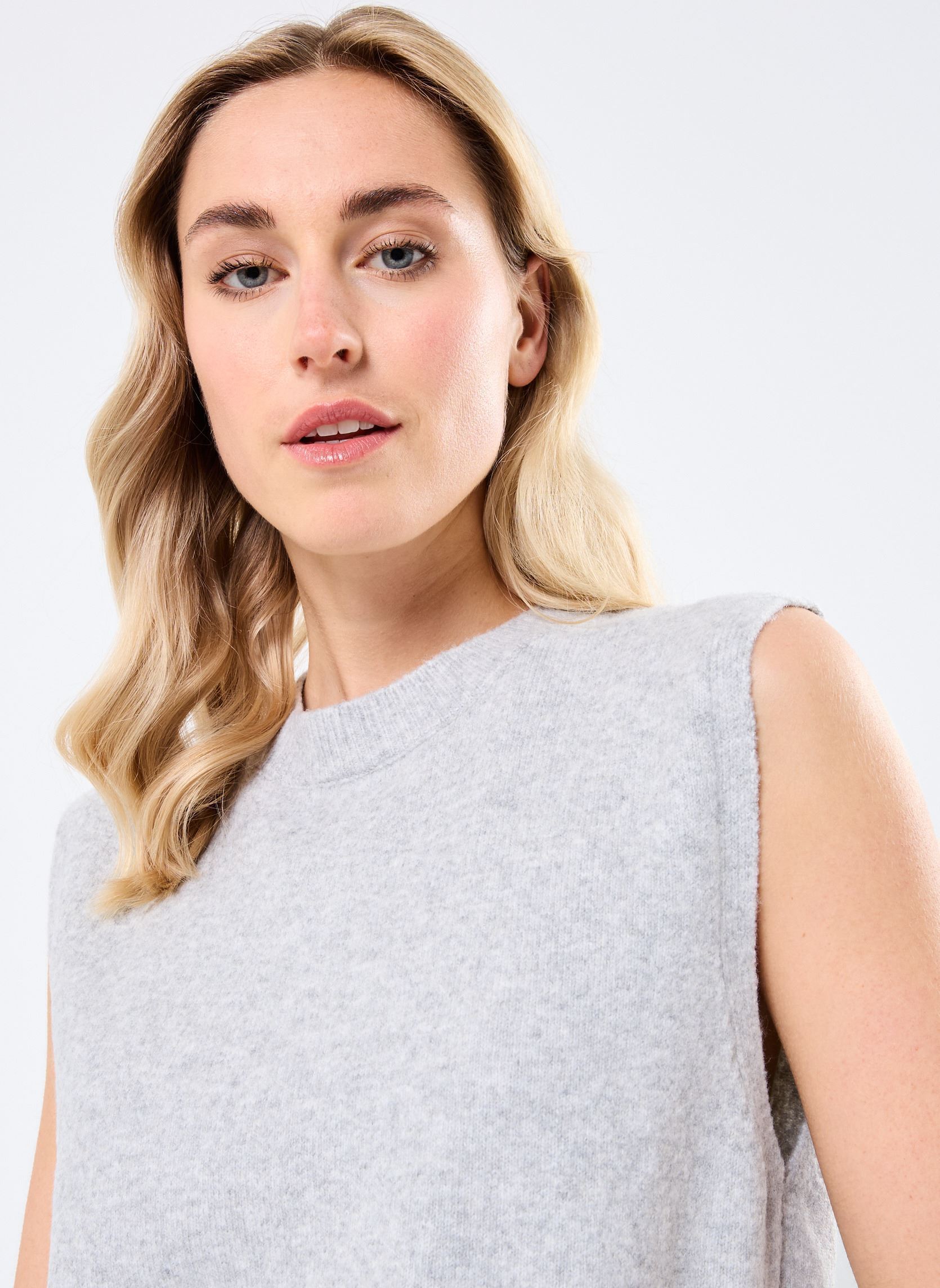 Truien MONZA dames grijs MADE BY Truien MONZA dames grijs MIEL GRIS CHINE CLAIR