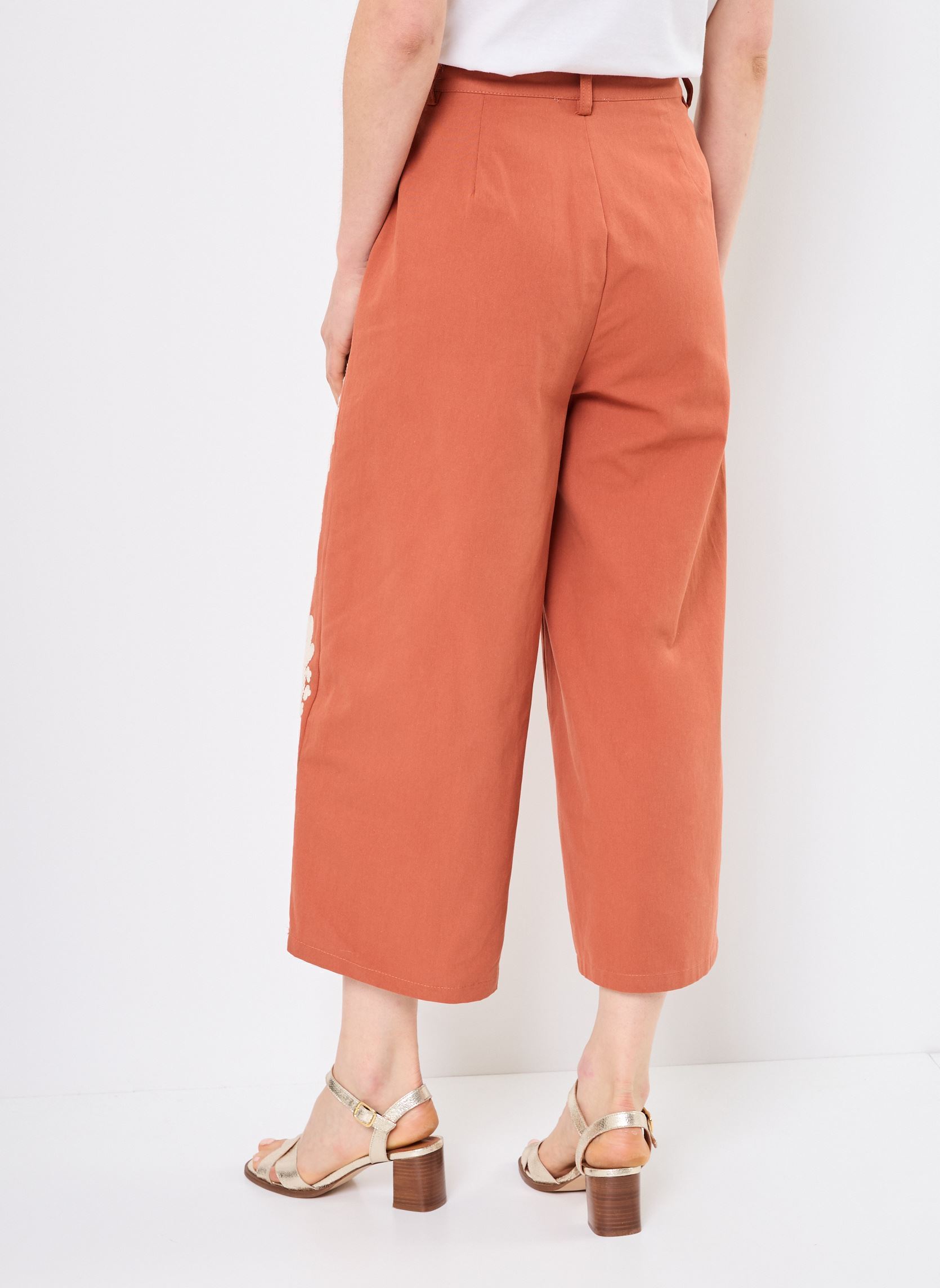 Pantalons larges M04P07 femme orange Meisïe Pantalons larges M04P07 femme orange CERAMIC