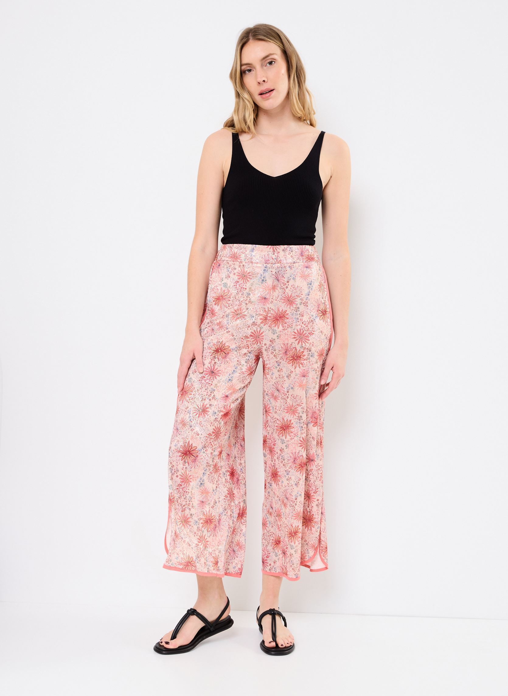 Pantalons larges M05P129 femme multicolore Meisïe Pantalons larges M05P129 femme multicolore HYPE