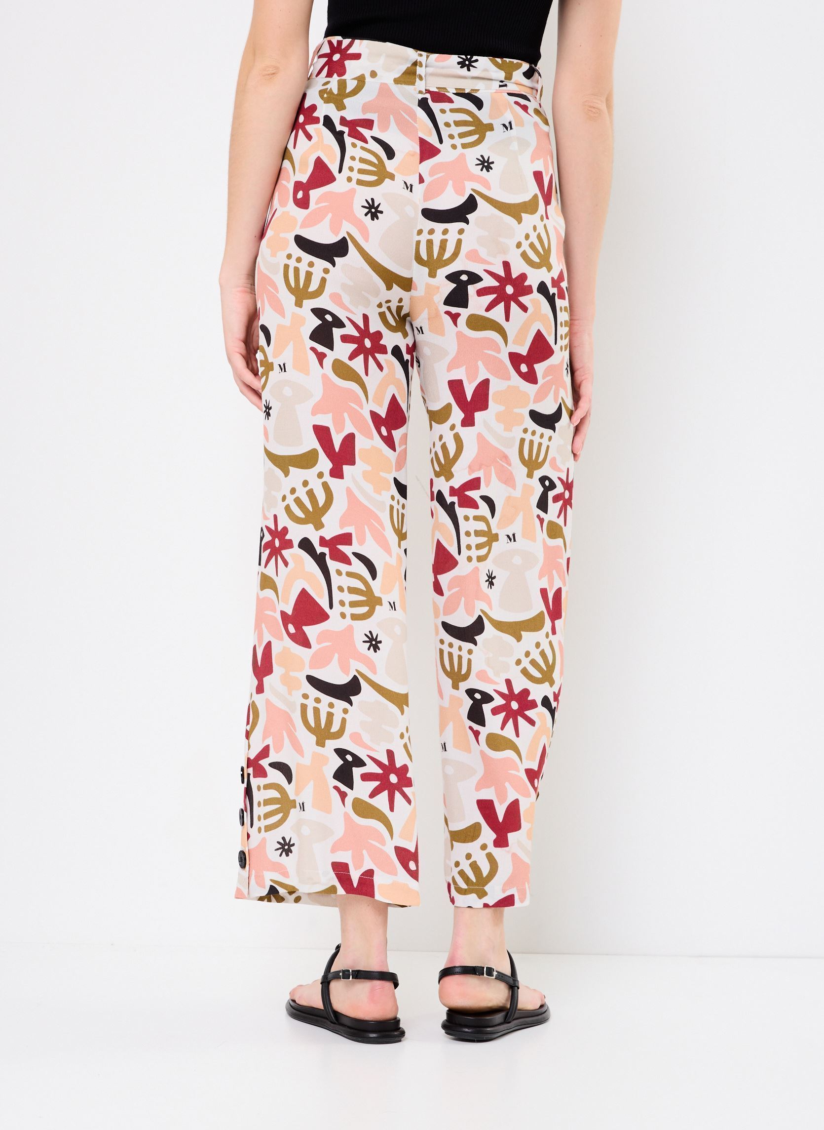 Pantalones rectos M05P130 mujer multicolor Meisïe Pantalones rectos M05P130 mujer multicolor CHERRY