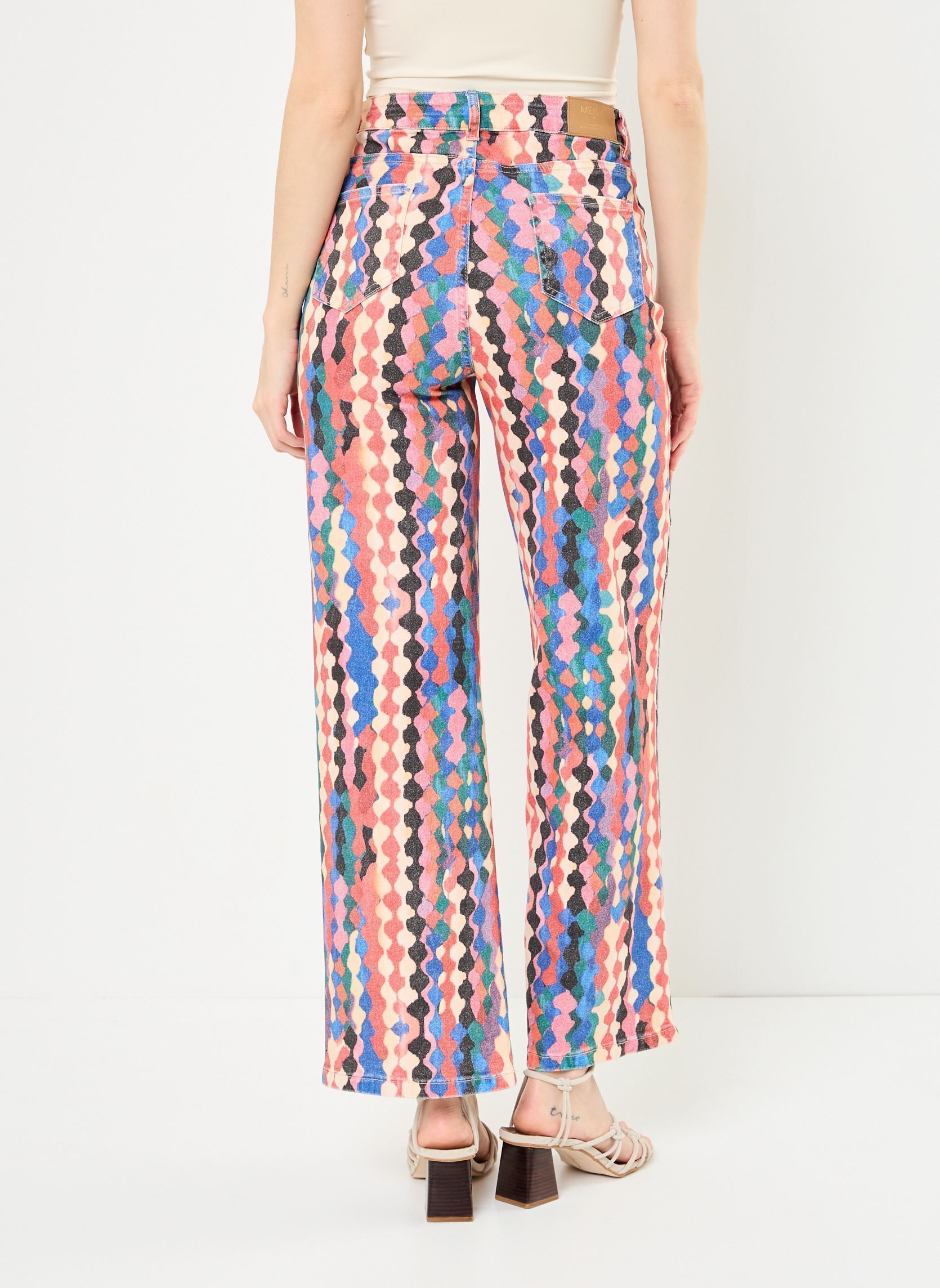 Pantalons droit M100P11 femme multicolore Meisïe Pantalons droit M100P11 femme multicolore HYPE