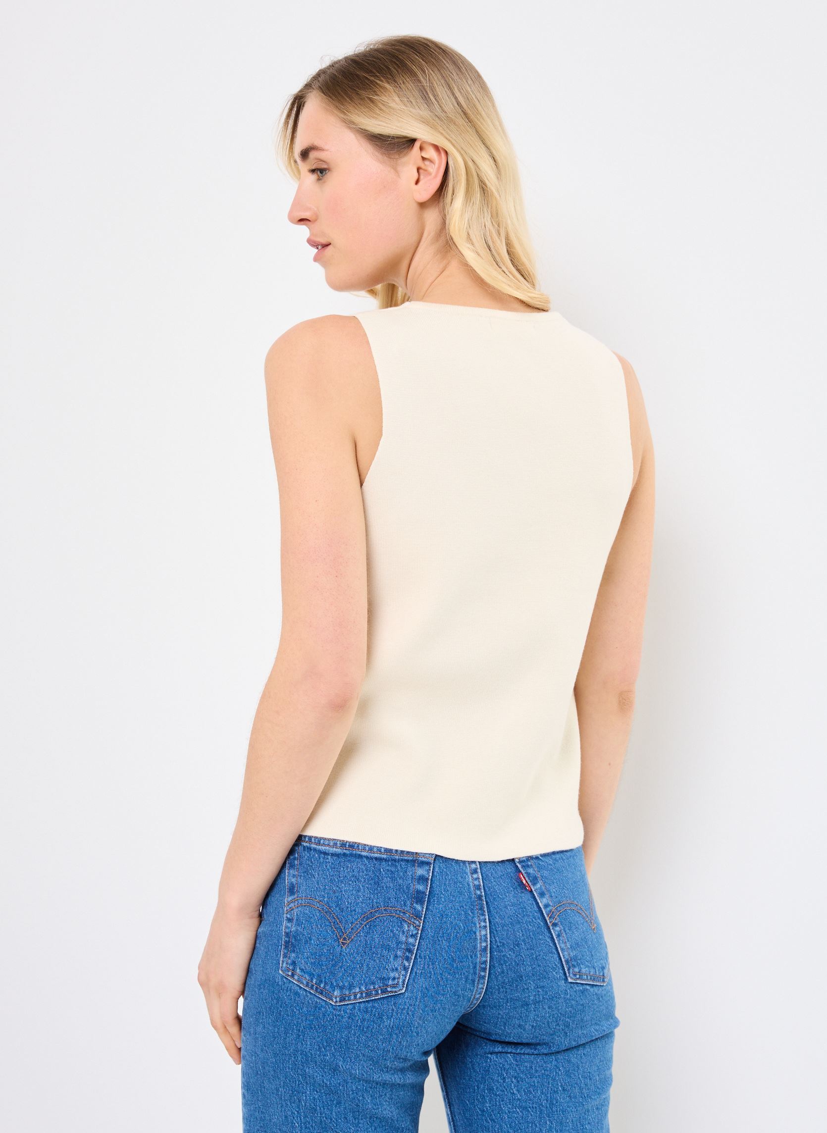 Chalecos M114K02 mujer blanco Meisïe Chalecos M114K02 mujer blanco IVORY