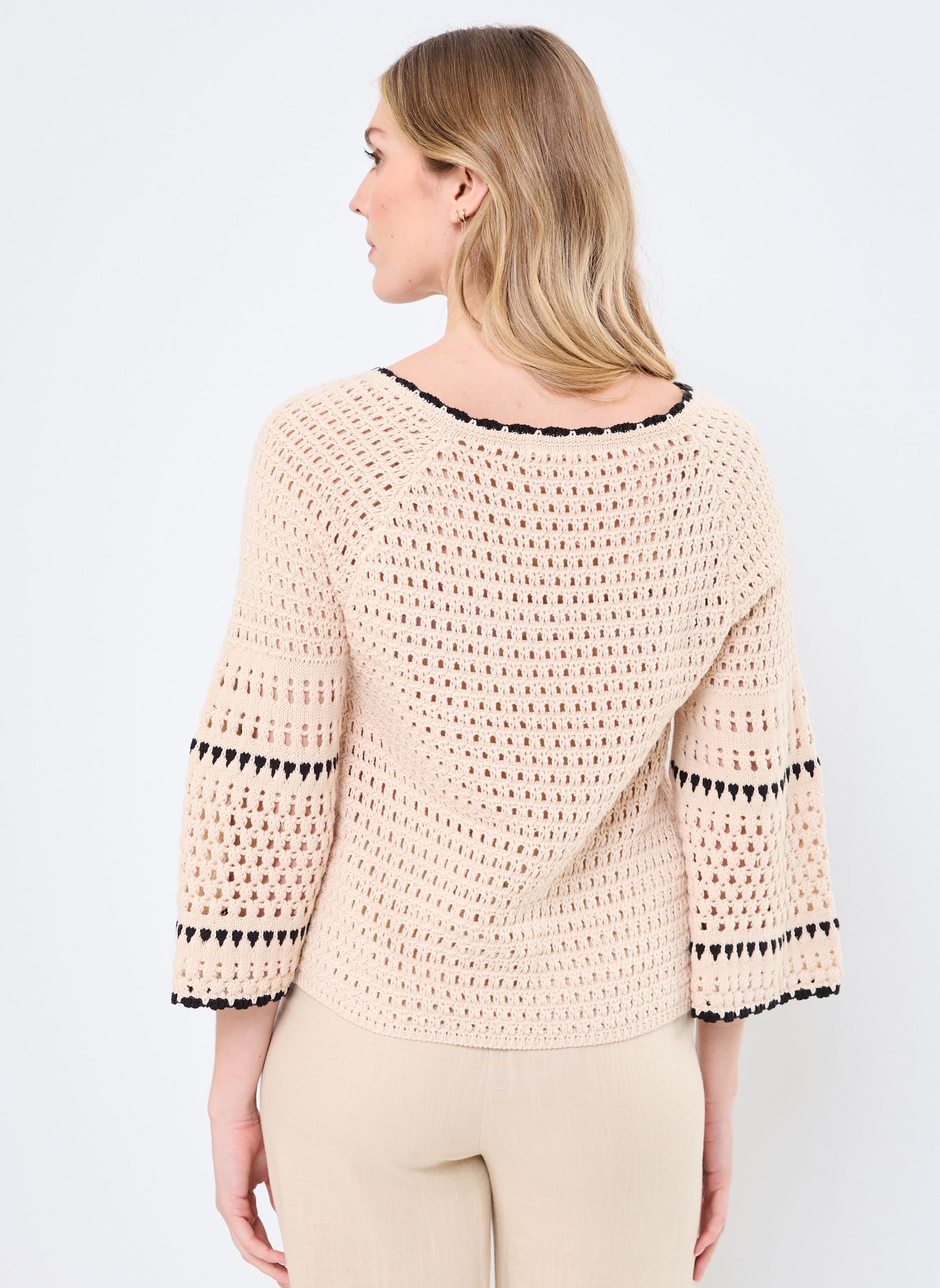 Truien M16K35 dames wit Meisïe Truien M16K35 dames wit IVORY