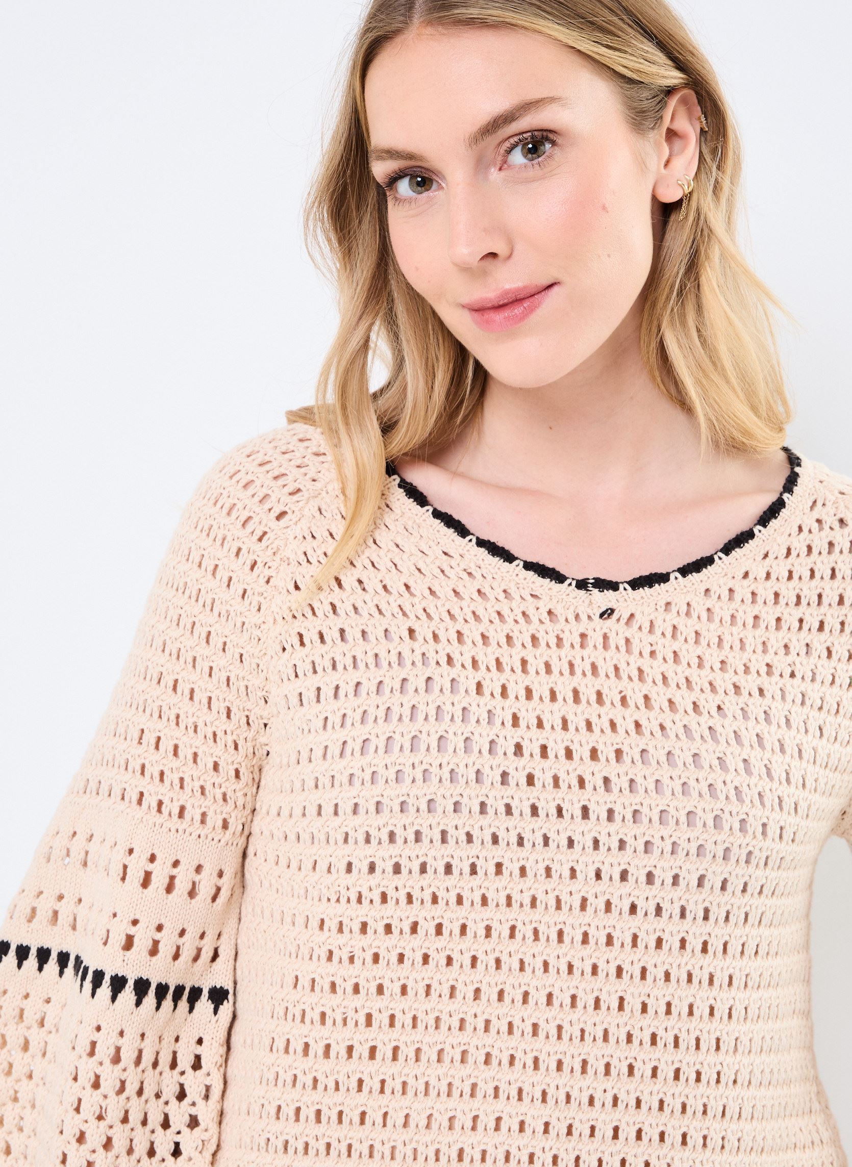 Truien M16K35 dames wit Meisïe Truien M16K35 dames wit IVORY