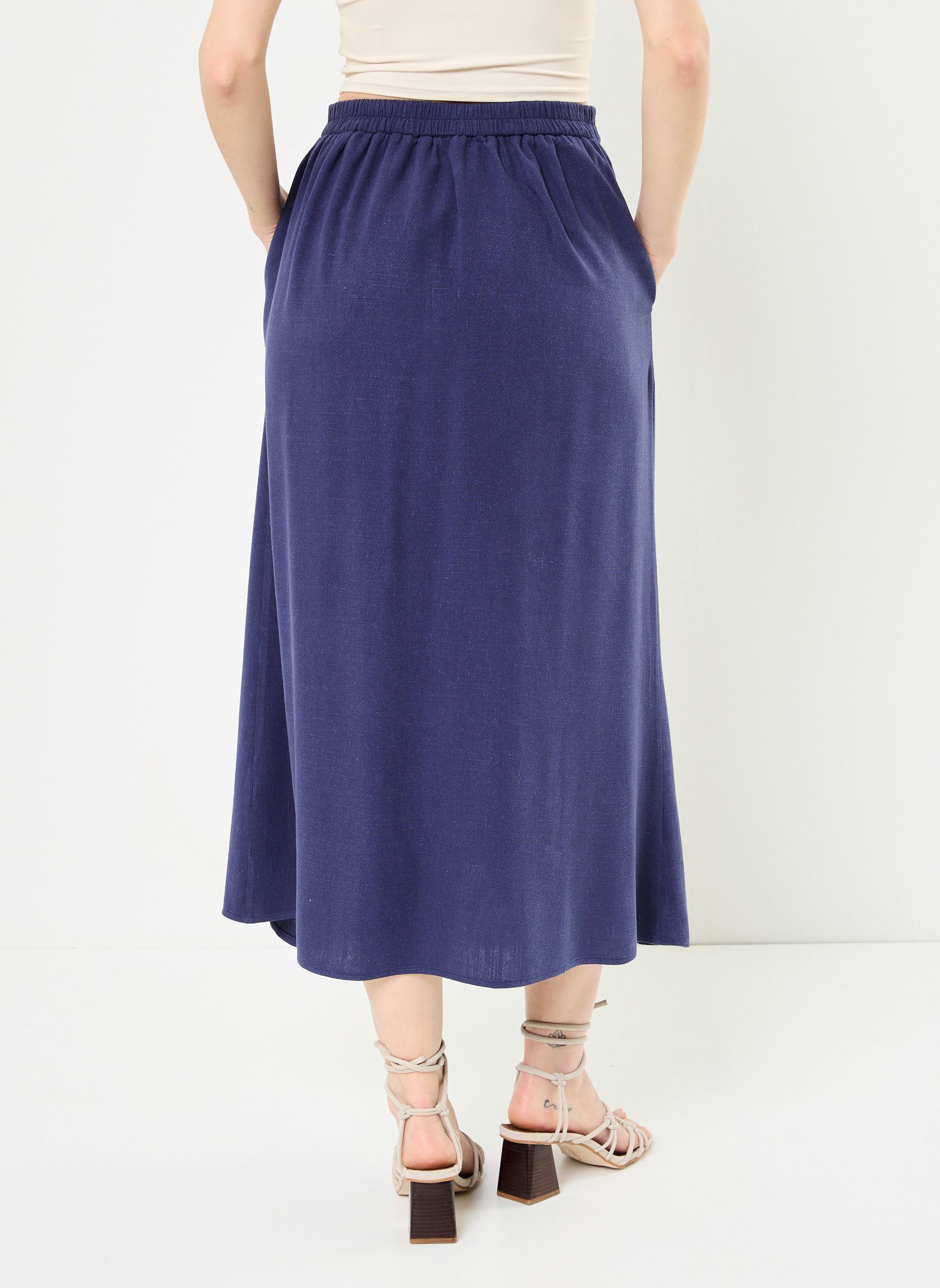 Jupes mi-longues M99F03 femme bleu Meisïe Jupes mi-longues M99F03 femme bleu VENUS