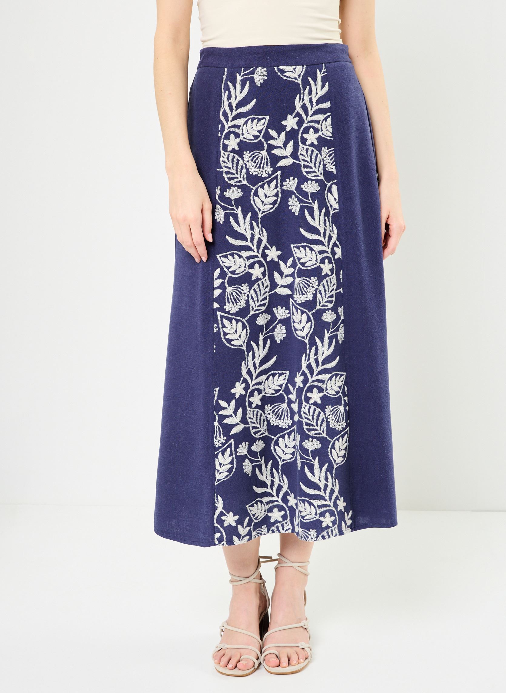 Jupes mi-longues M99F03 femme bleu Meisïe Jupes mi-longues M99F03 femme bleu VENUS