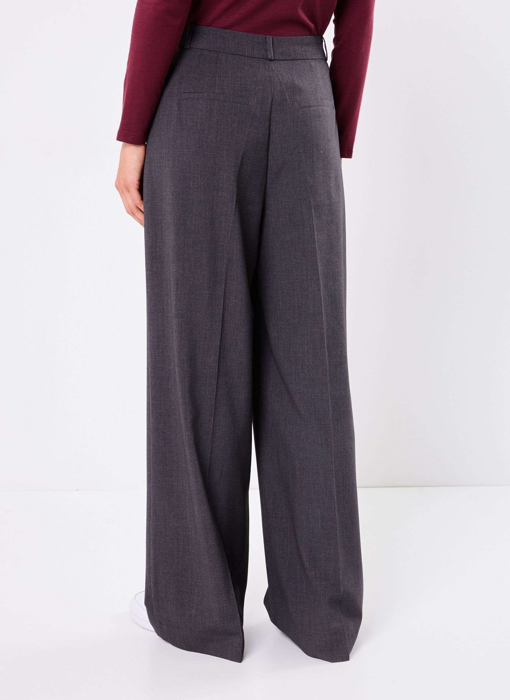 Pantalons larges PLICITY femme gris MADE BY Pantalons larges PLICITY femme gris MELANGED GREY