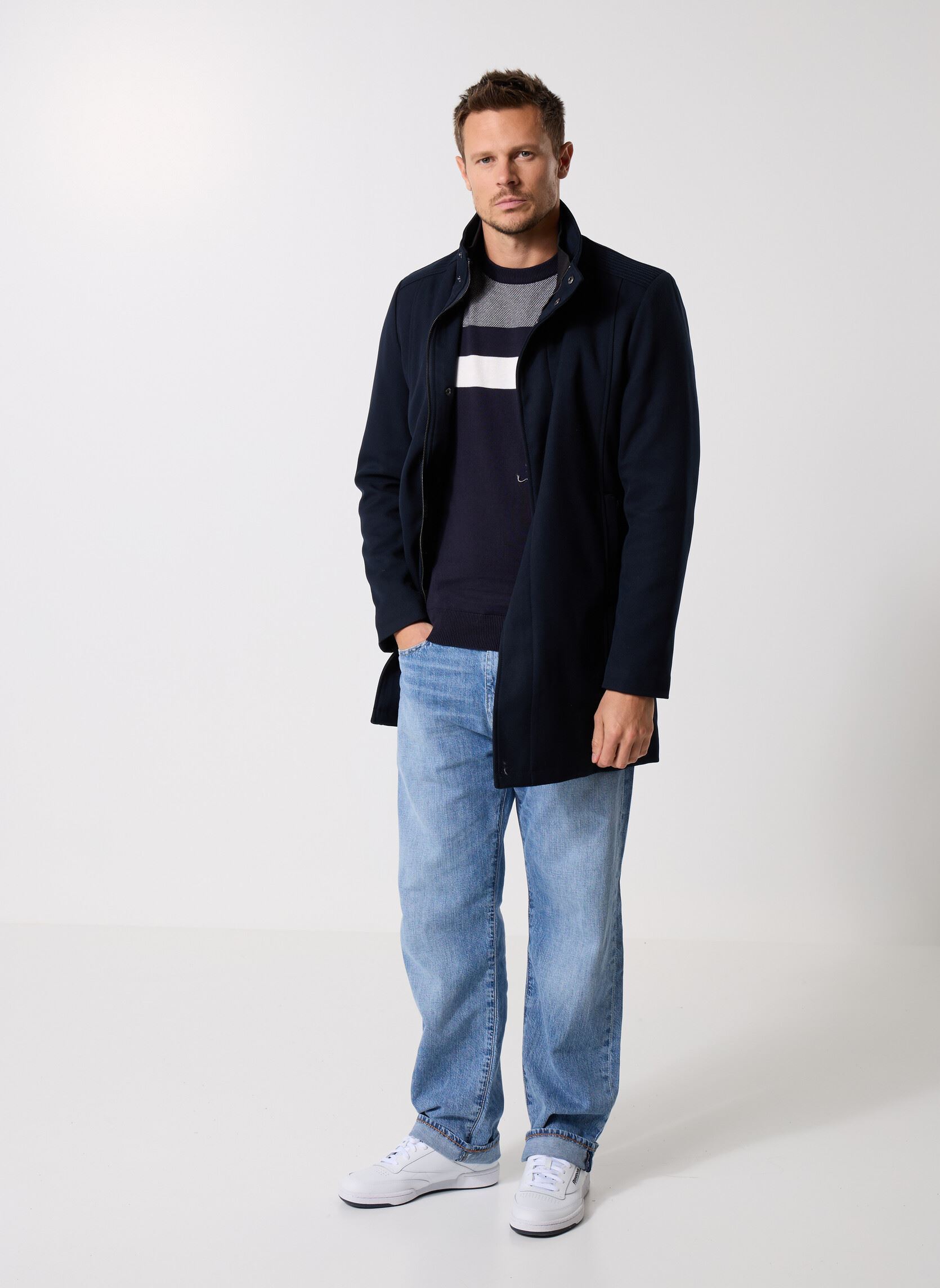 Winterjas VEPARKALO heren blauw MADE BY Winterjas VEPARKALO heren blauw MARINE