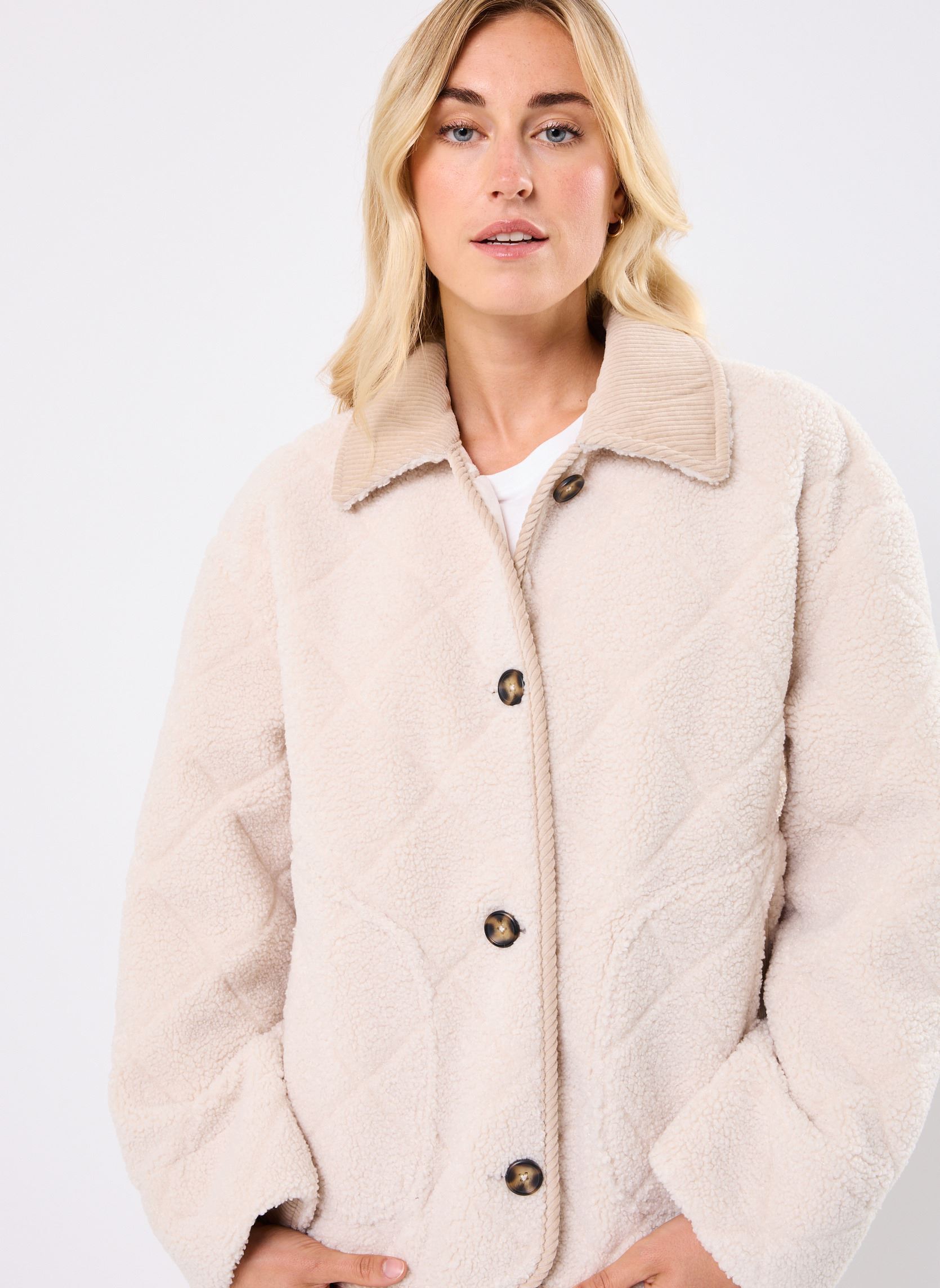 Vestes fourrure VELISE femme blanc Georgia Rose Vestes fourrure VELISE femme blanc GARDENIA
