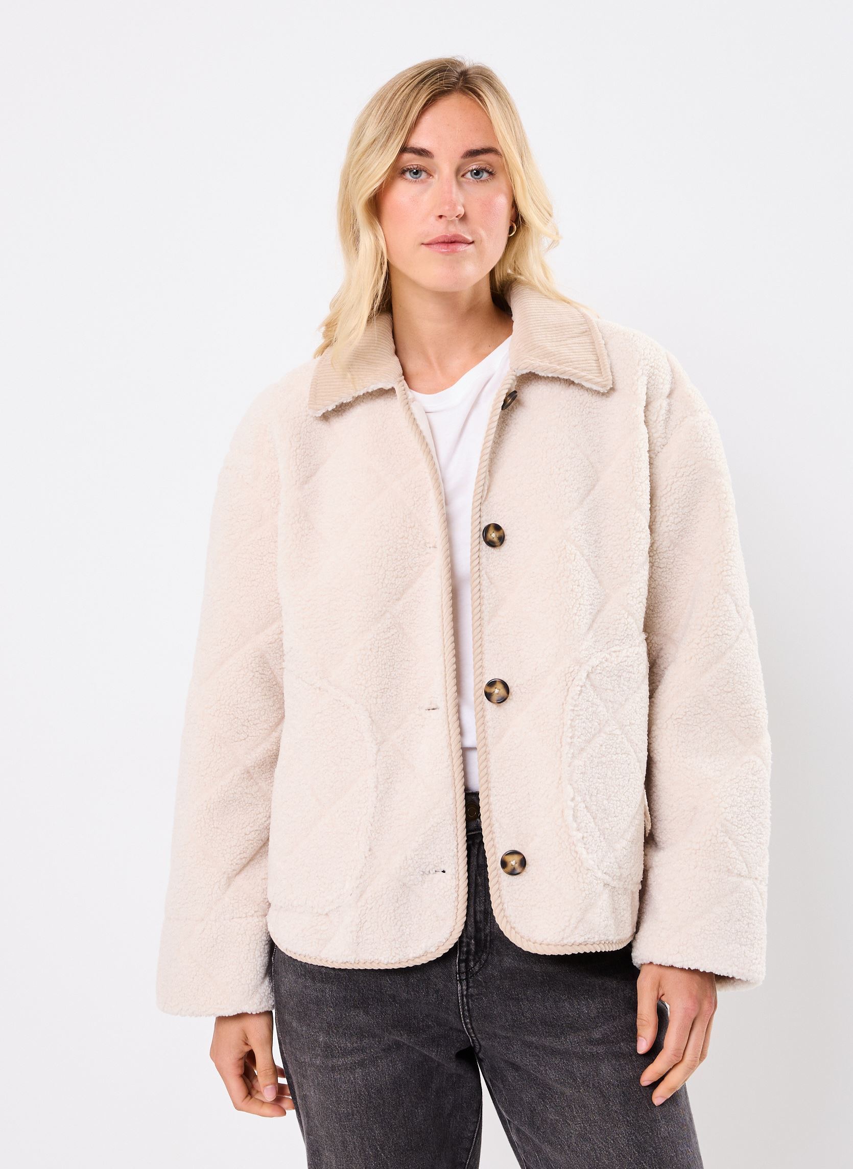 Vestes fourrure VELISE femme blanc Georgia Rose Vestes fourrure VELISE femme blanc GARDENIA